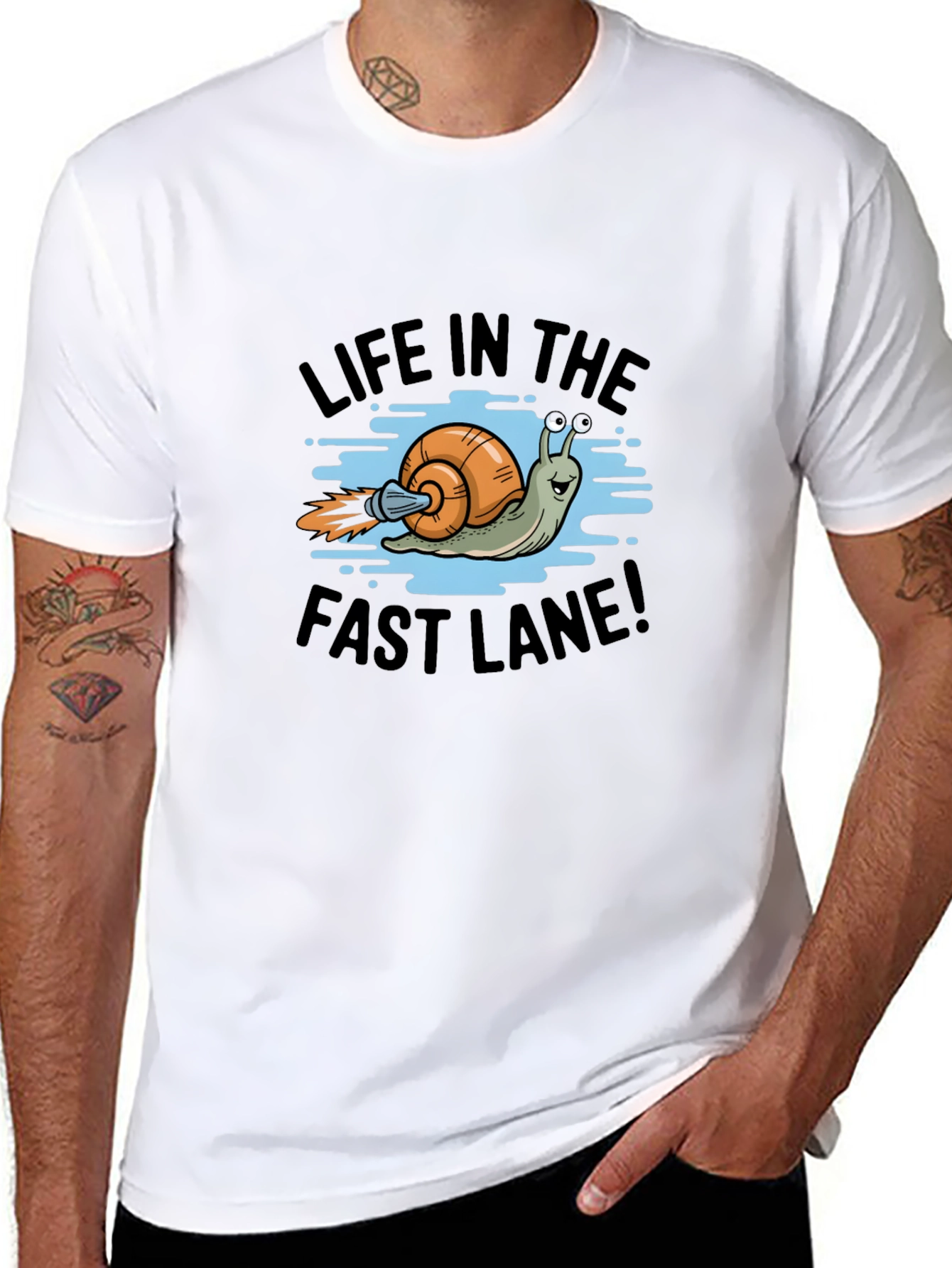Life in the Fast Lane Snail Graphic T-Shirt