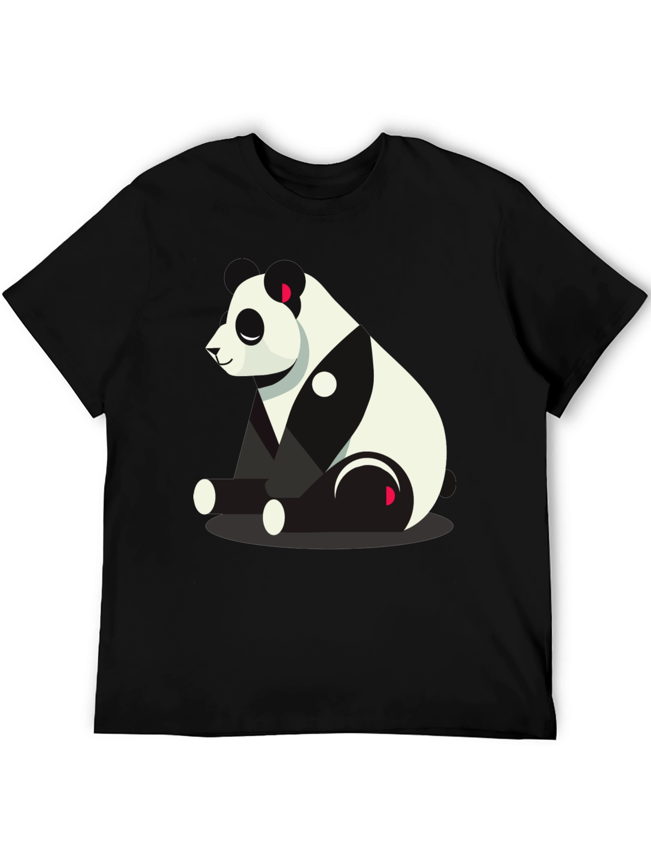 Cool Panda Graphic Tee - Black