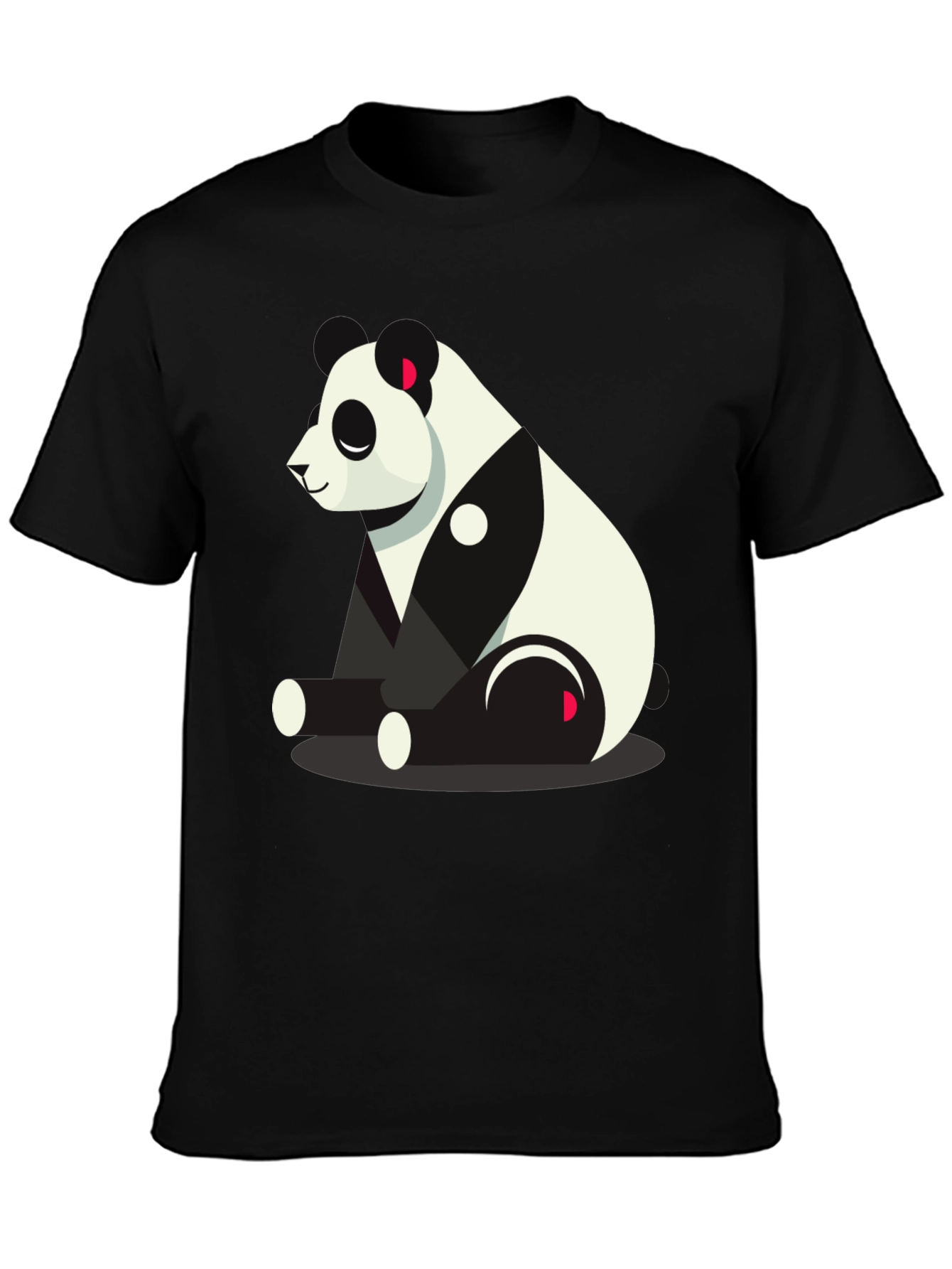 Cool Panda Graphic Tee - Black