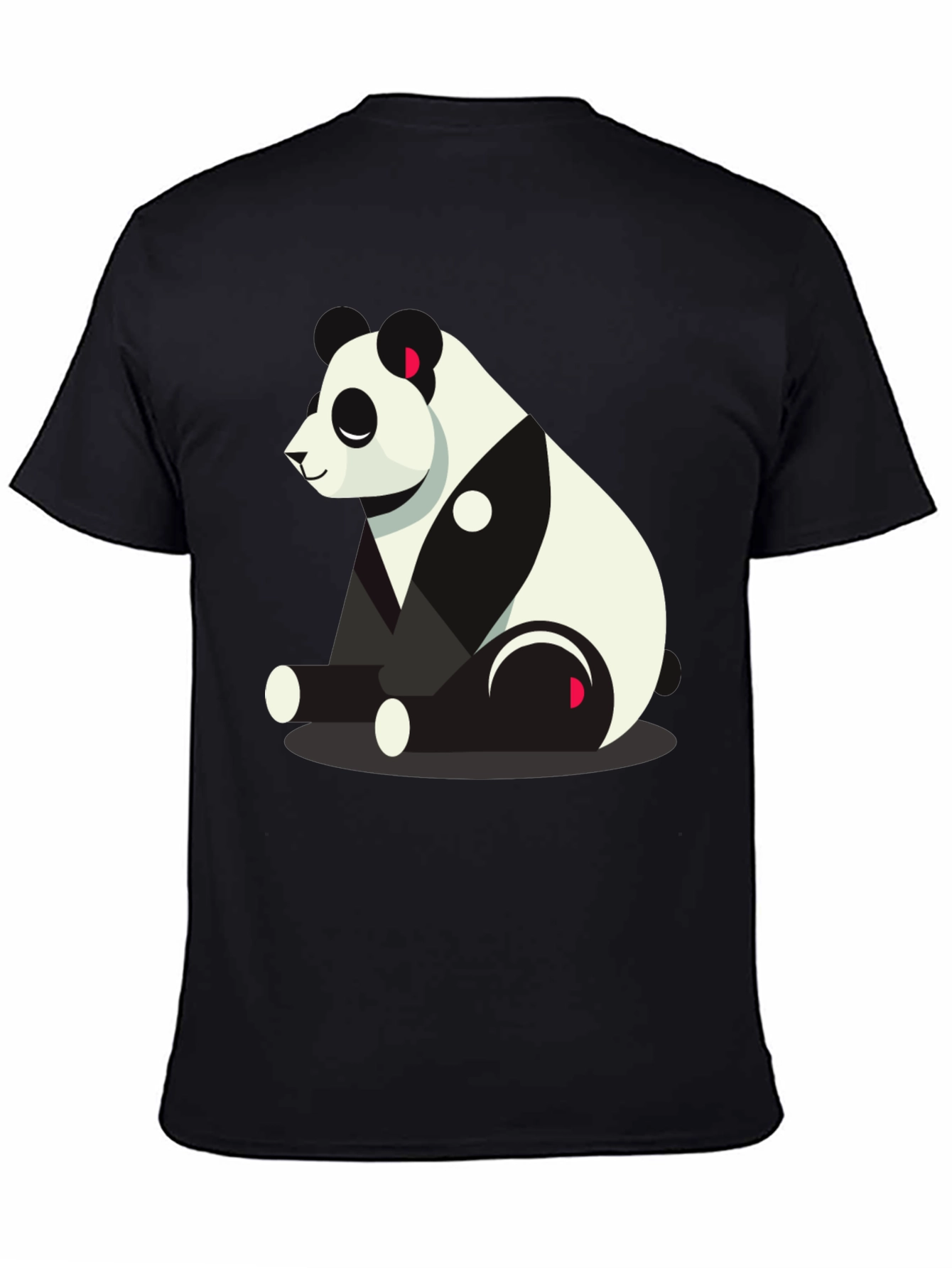 Cool Panda Graphic Tee - Black