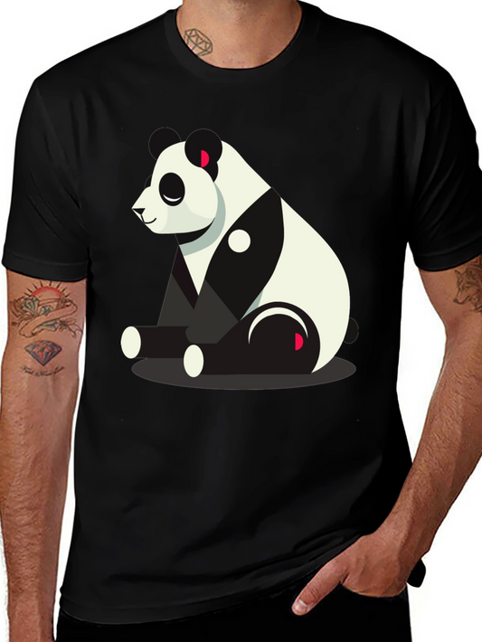 Cool Panda Graphic Tee - Black