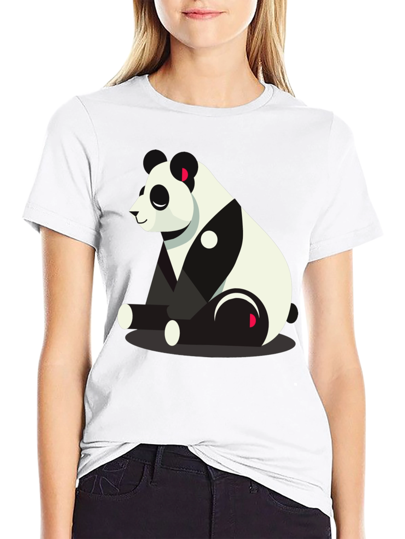 Cool Panda Graphic Tee - Black