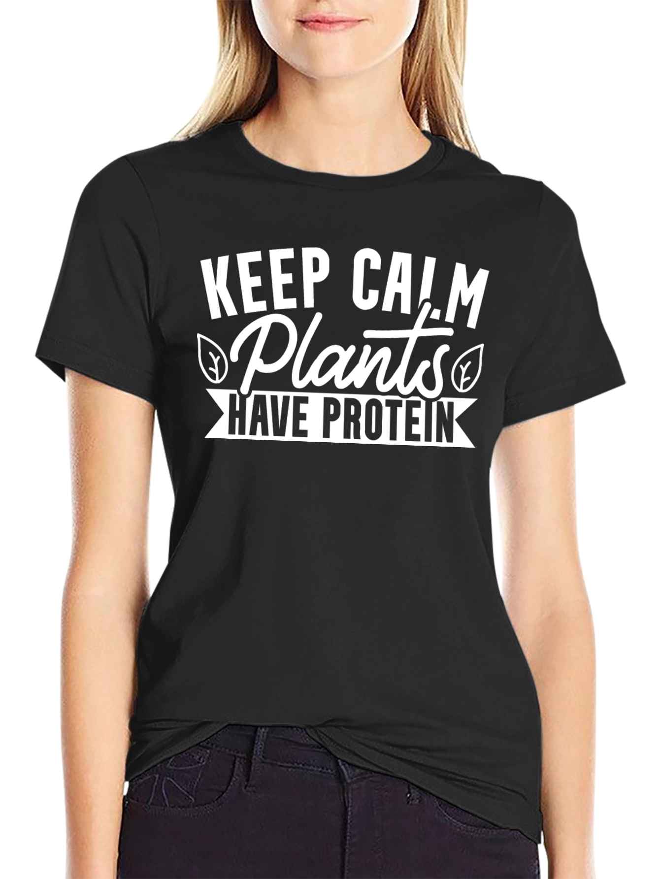 Vegan Protein T-Shirt - Keep Calm Plants Have Protein