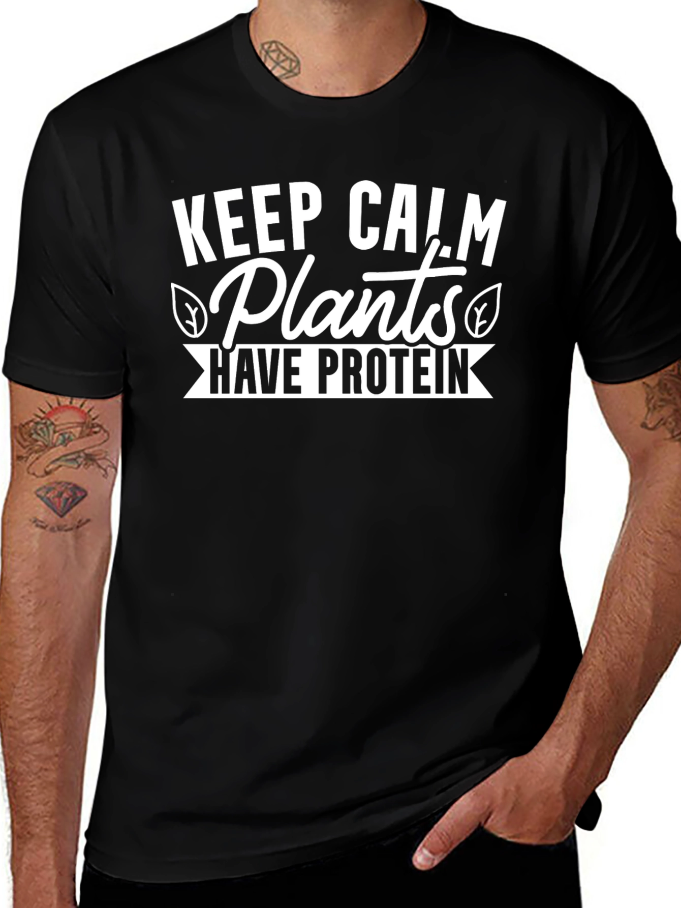 Vegan Protein T-Shirt - Keep Calm Plants Have Protein