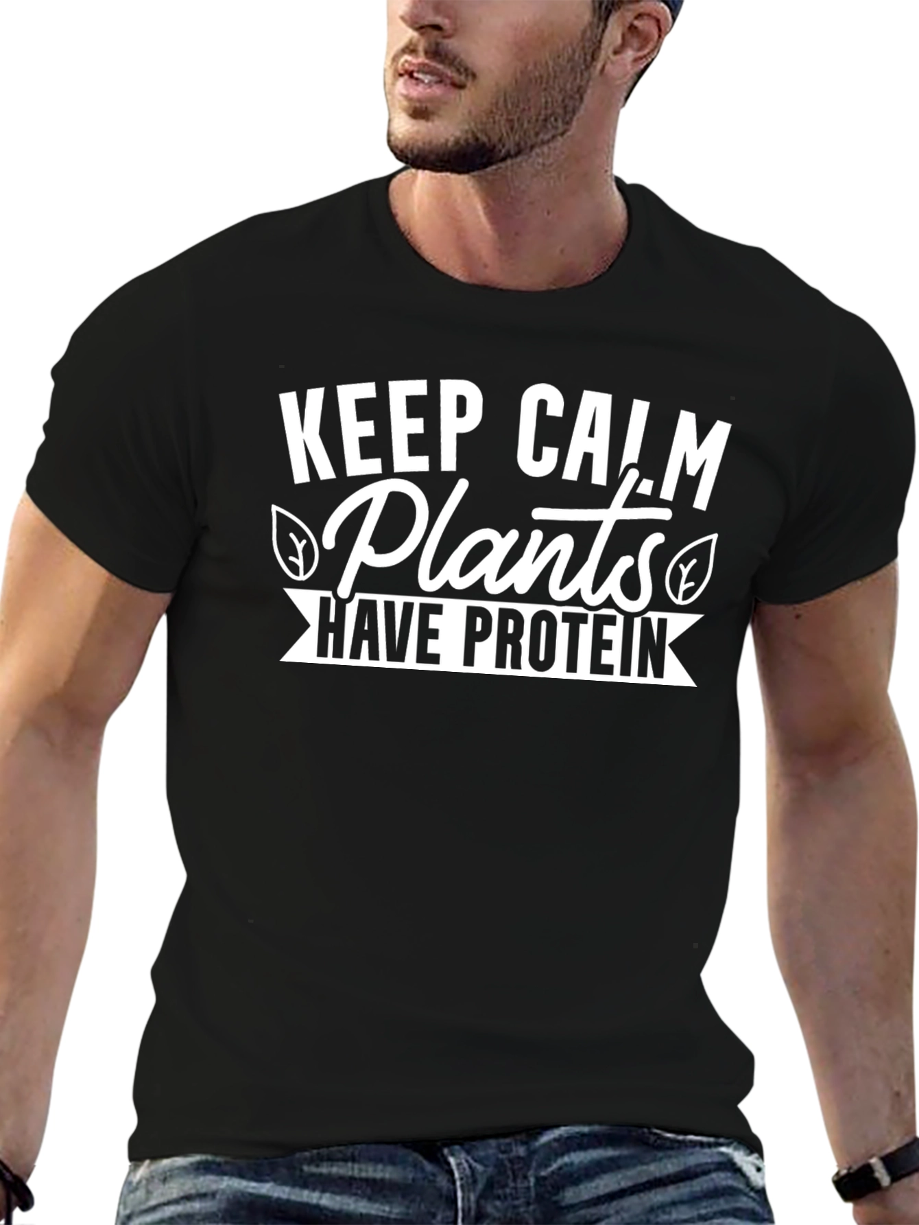 Vegan Protein T-Shirt - Keep Calm Plants Have Protein