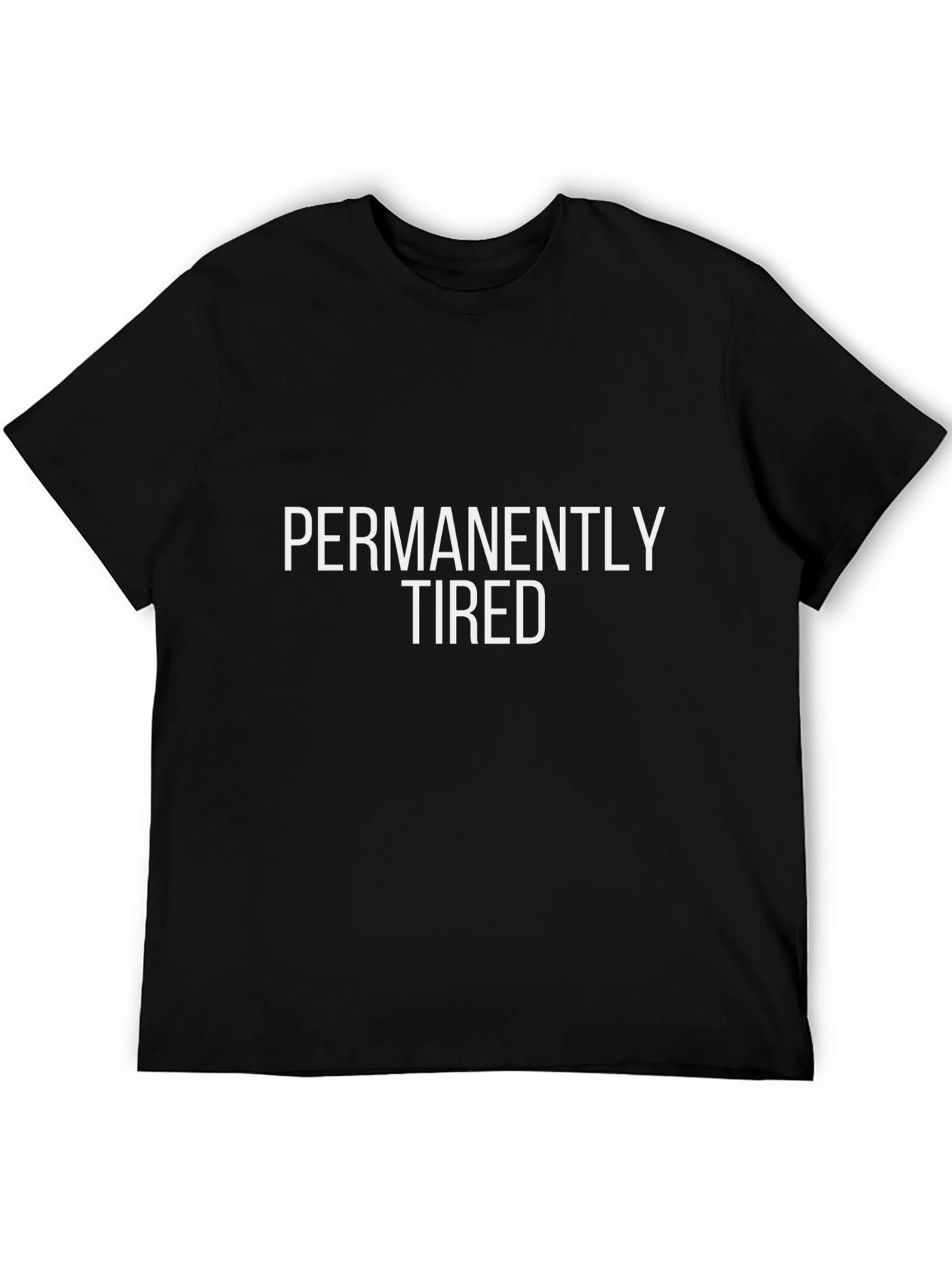 Permanently Tired Graphic Tee - Black Cotton T-Shirt