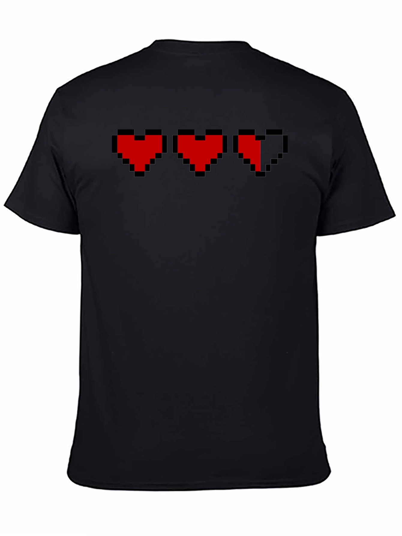 Pixelated Heart Graphic T-Shirt - Gamer Style