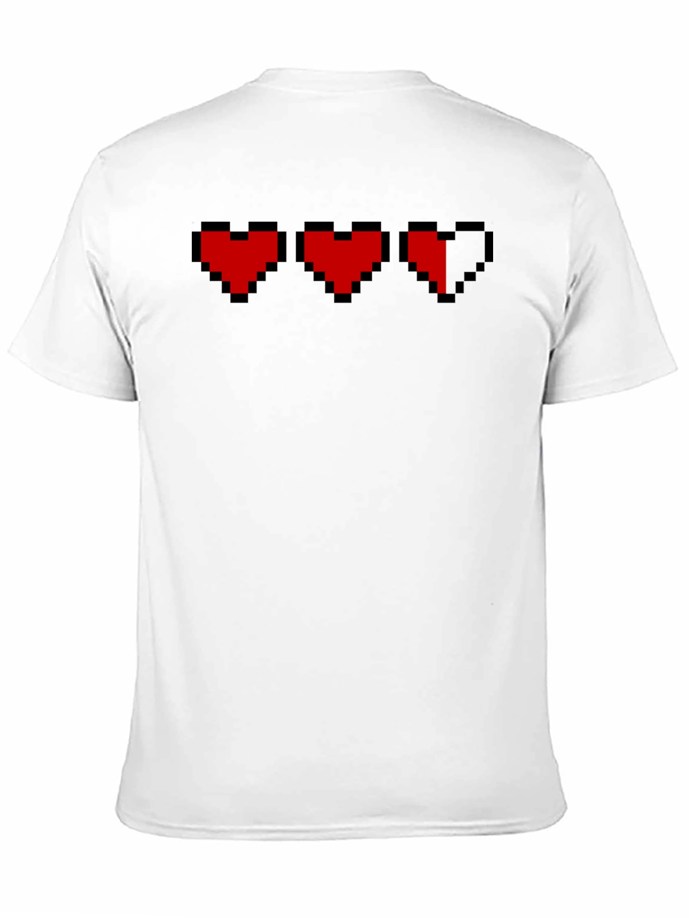 Pixelated Heart Graphic T-Shirt - Gamer Style