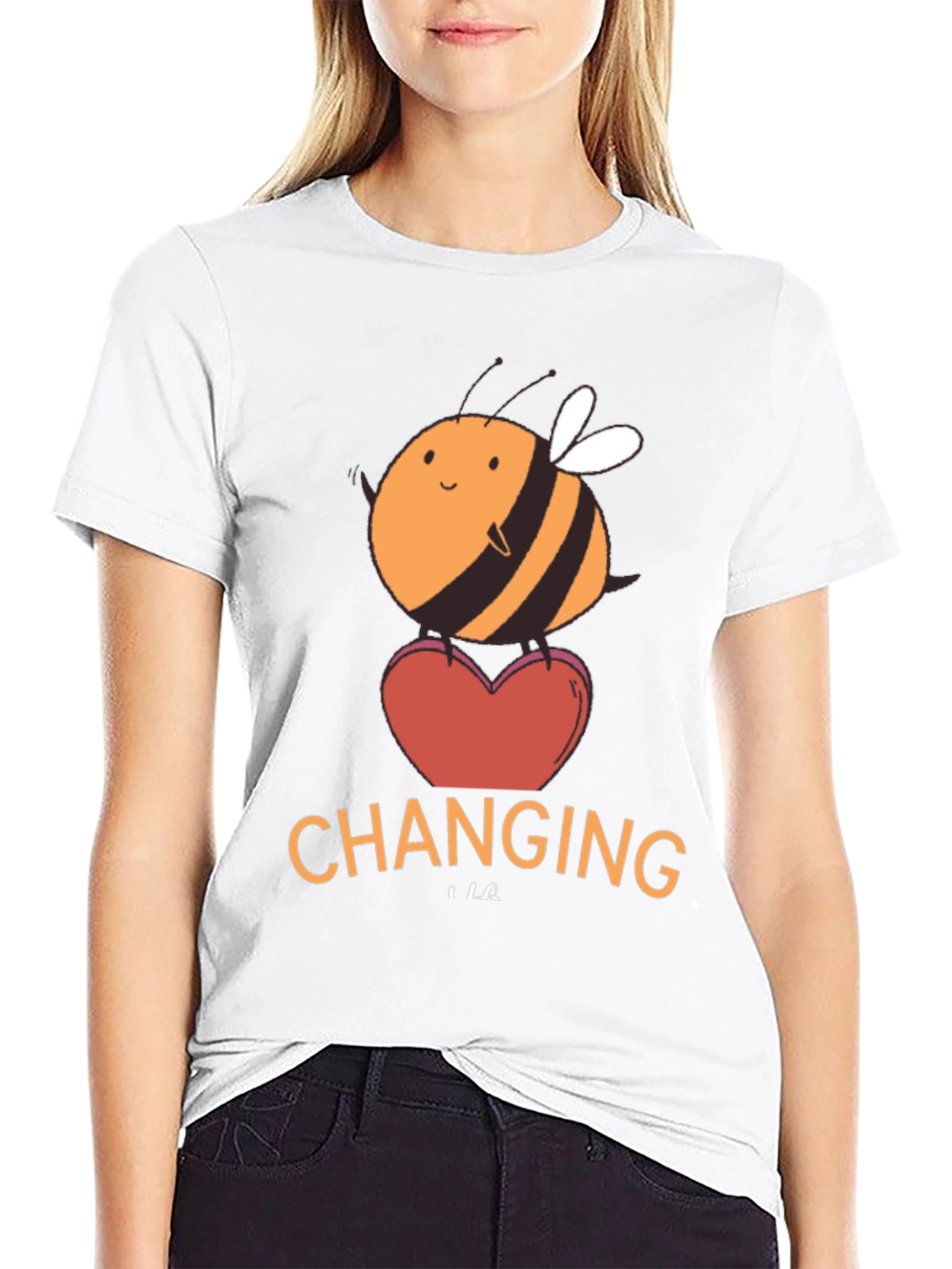 Cute Bee Changing Graphic T-Shirt