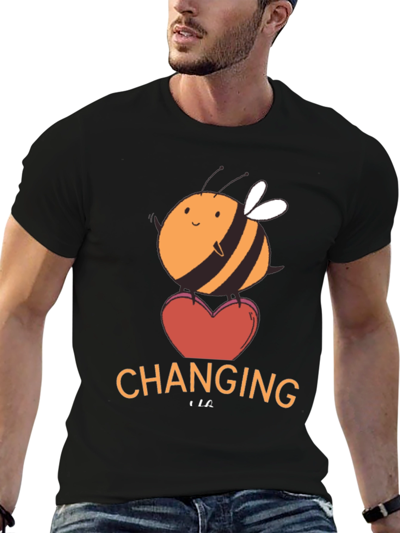 Cute Bee Changing Graphic T-Shirt