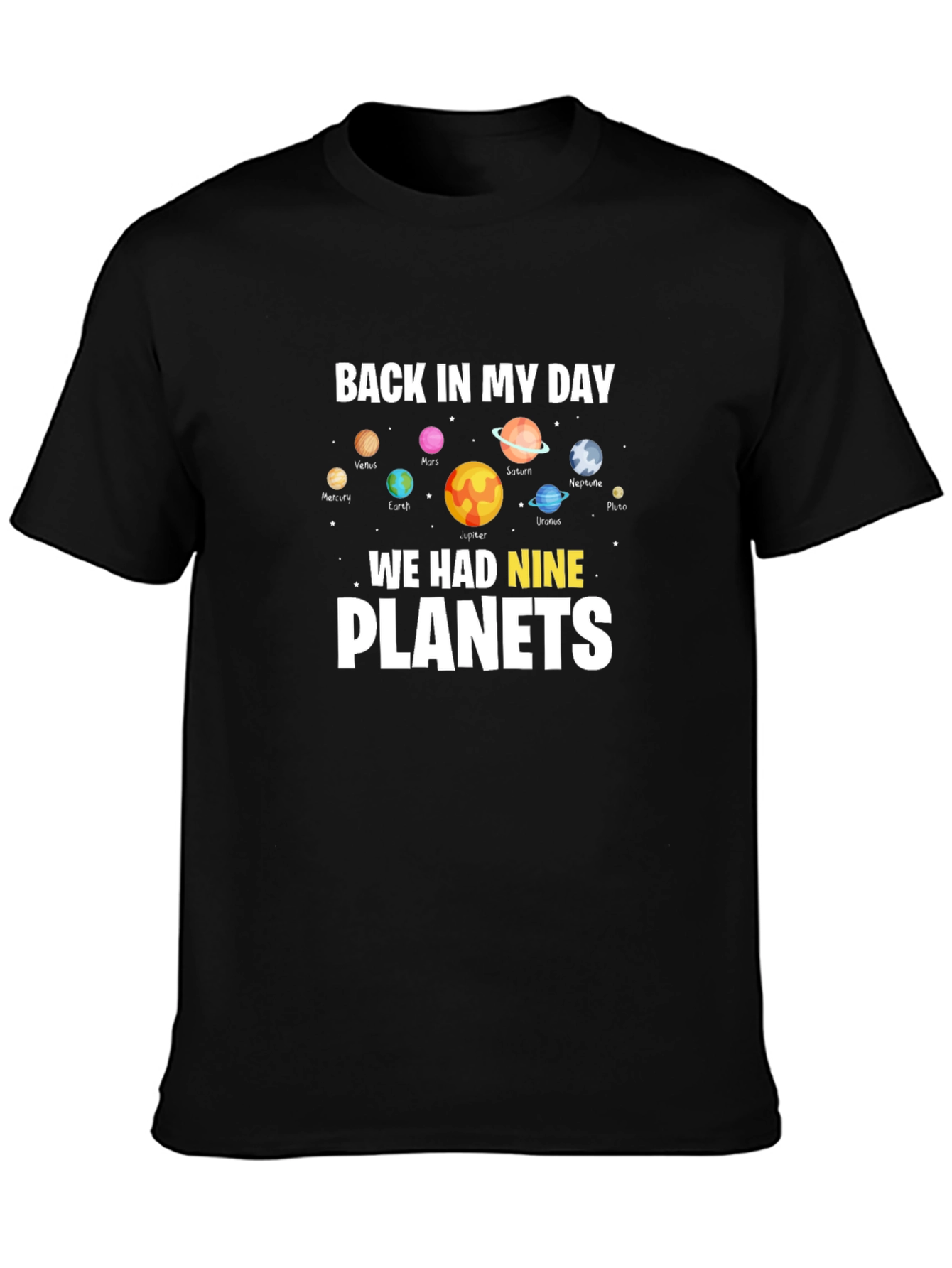 Nine Planets T-Shirt - Retro Astronomy Tee