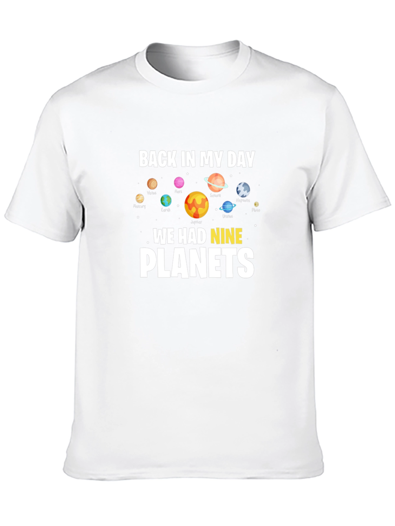 Nine Planets T-Shirt - Retro Astronomy Tee