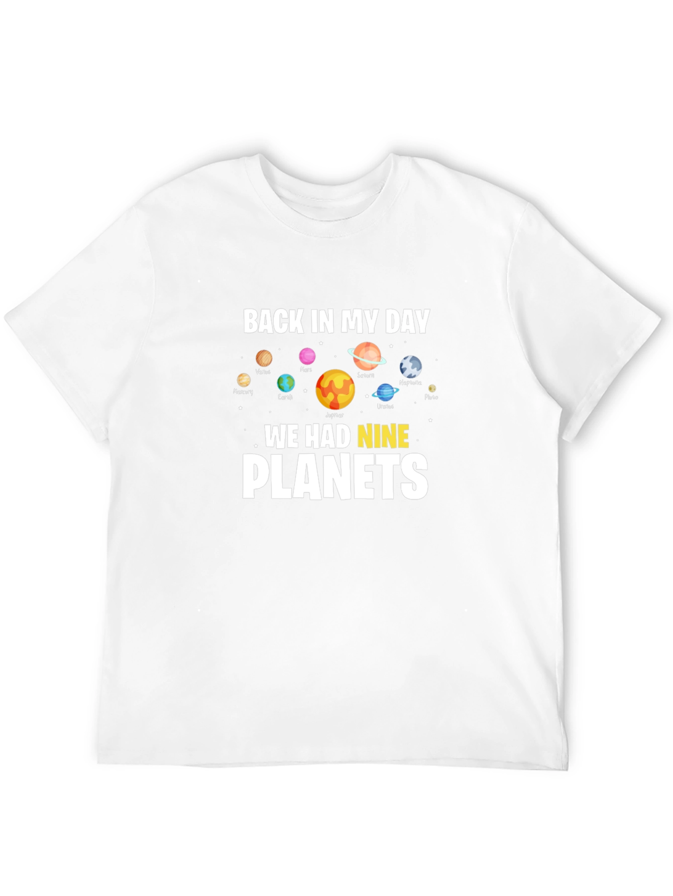 Nine Planets T-Shirt - Retro Astronomy Tee