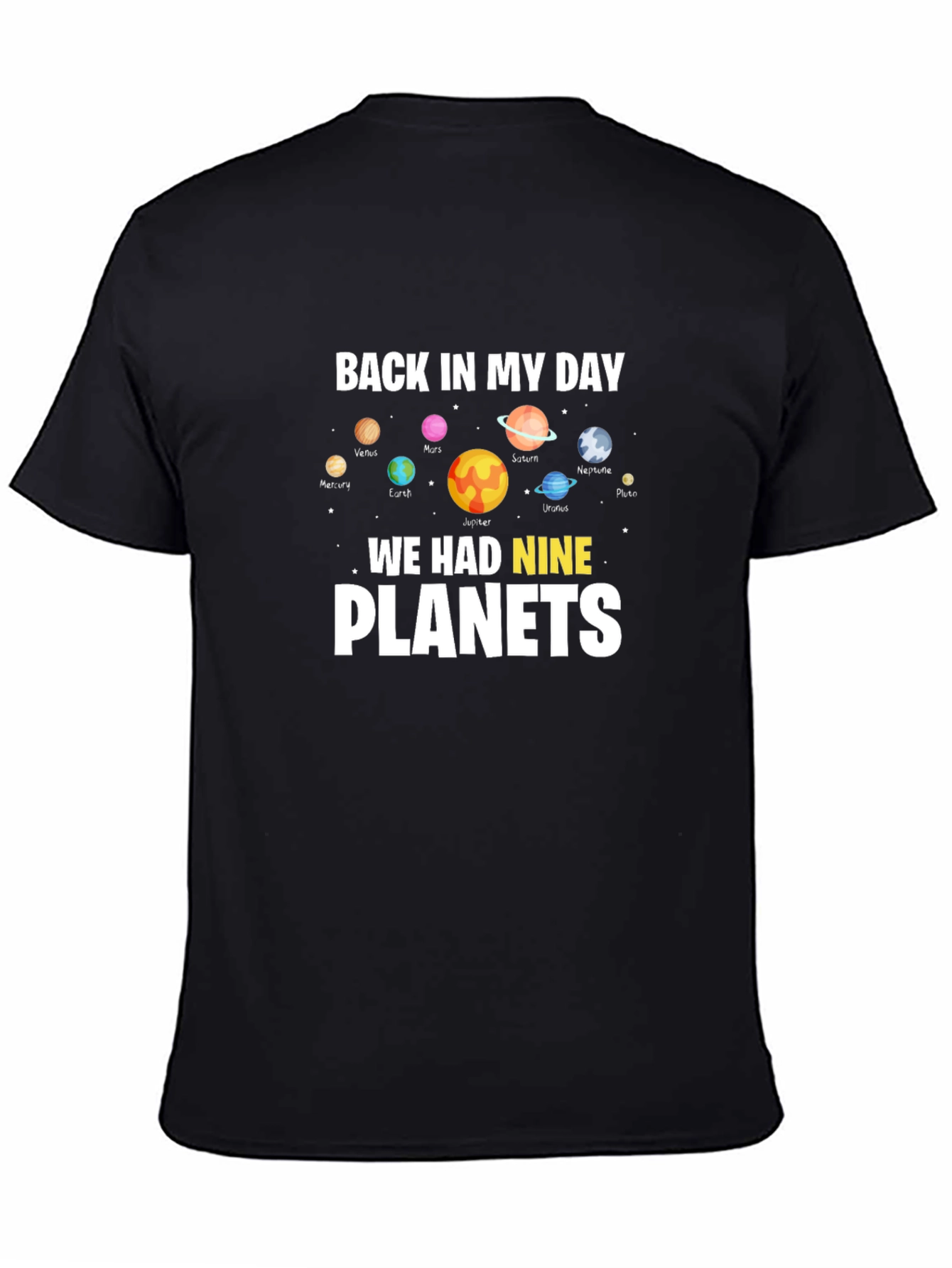 Nine Planets T-Shirt - Retro Astronomy Tee