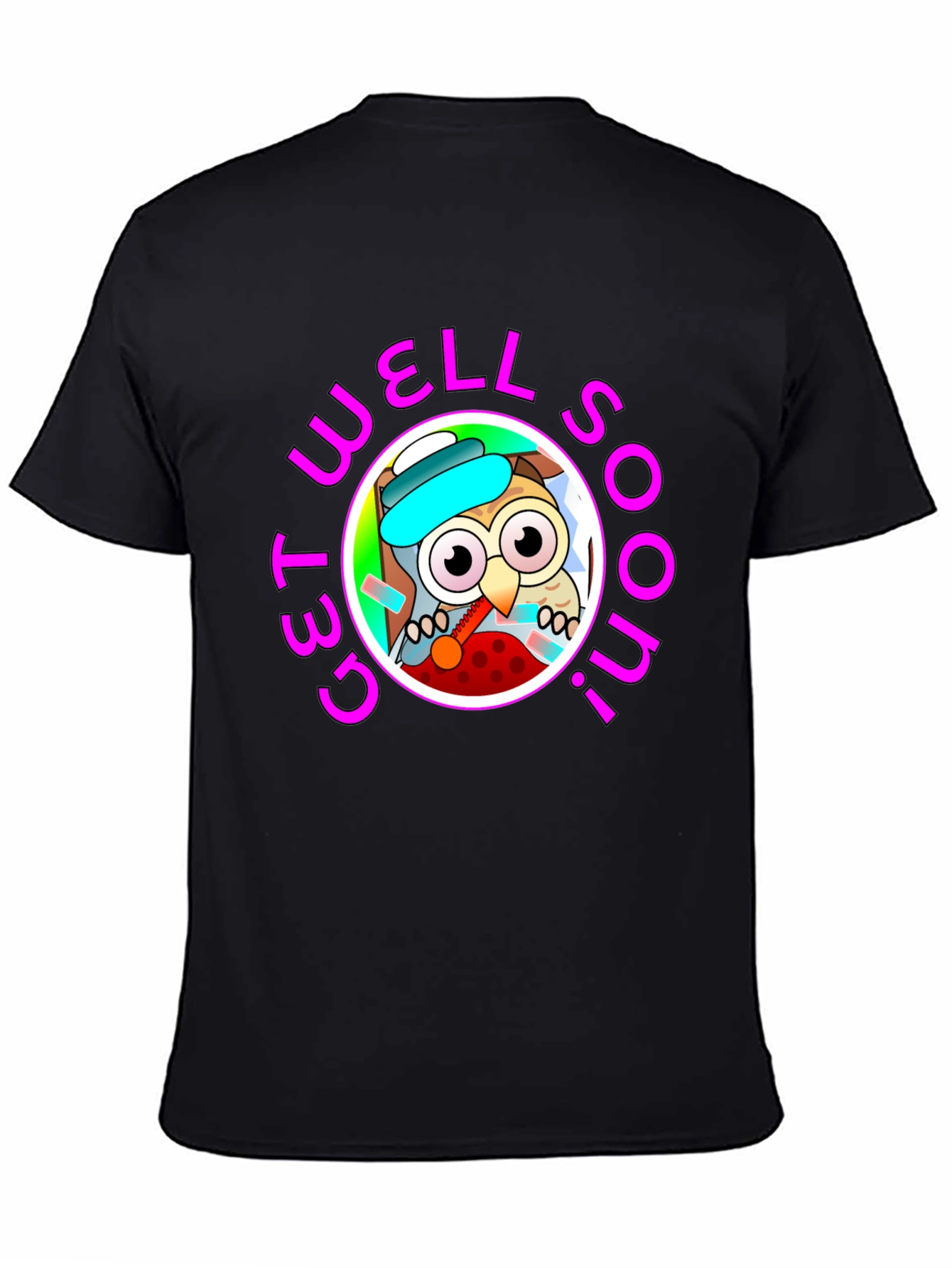 Get Well Soon Owl Graphic T-Shirt