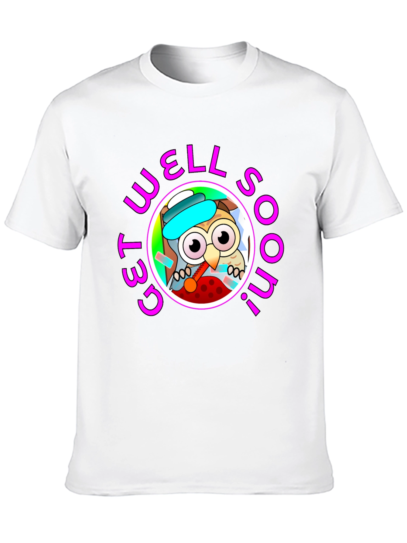 Get Well Soon Owl Graphic T-Shirt
