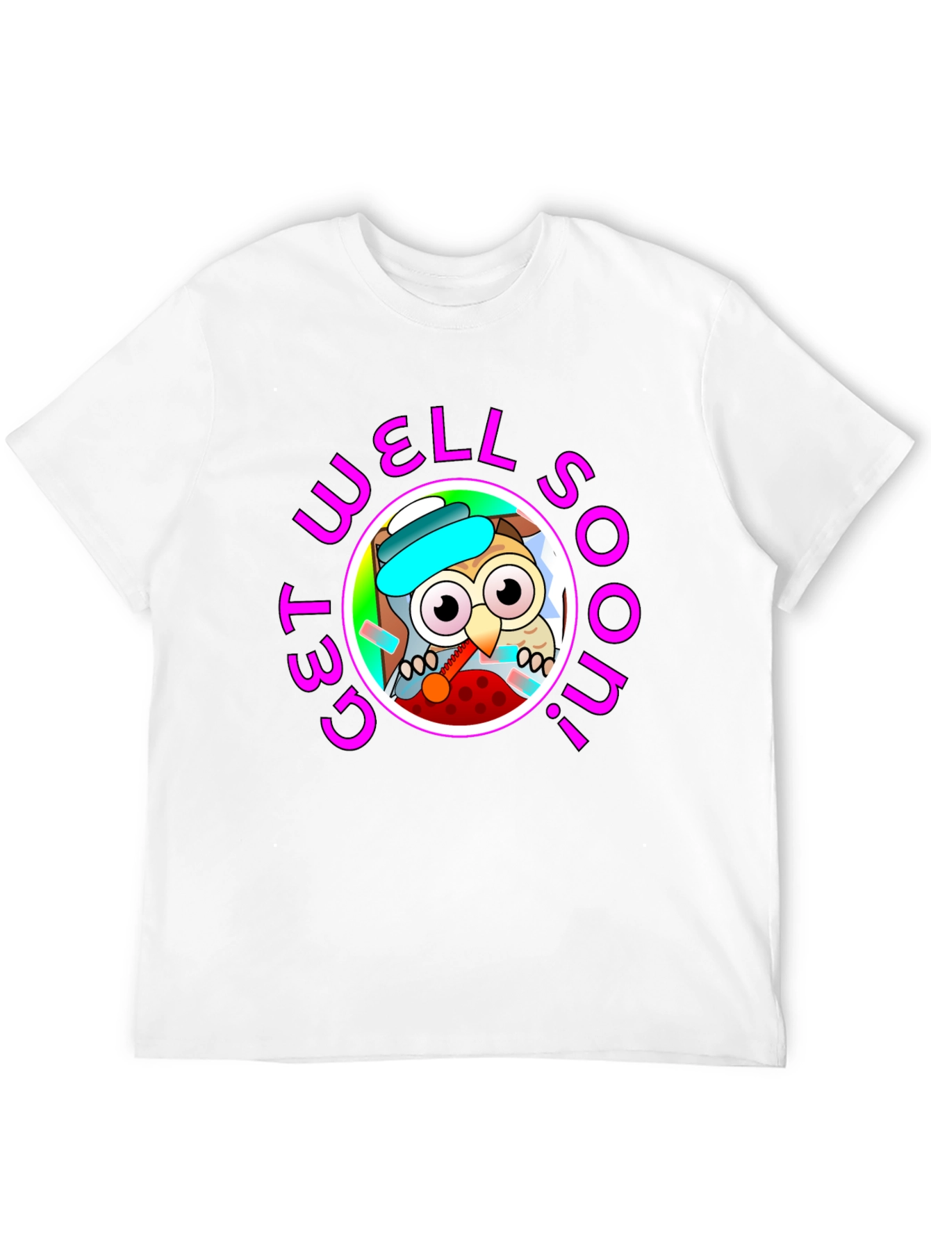 Get Well Soon Owl Graphic T-Shirt