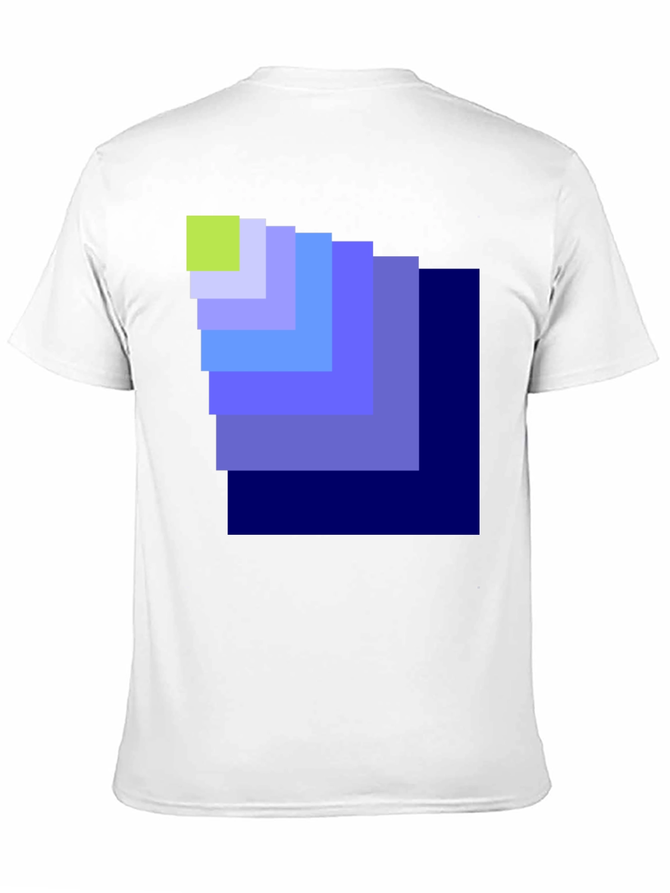 Geometric Square Pattern Black T-Shirt