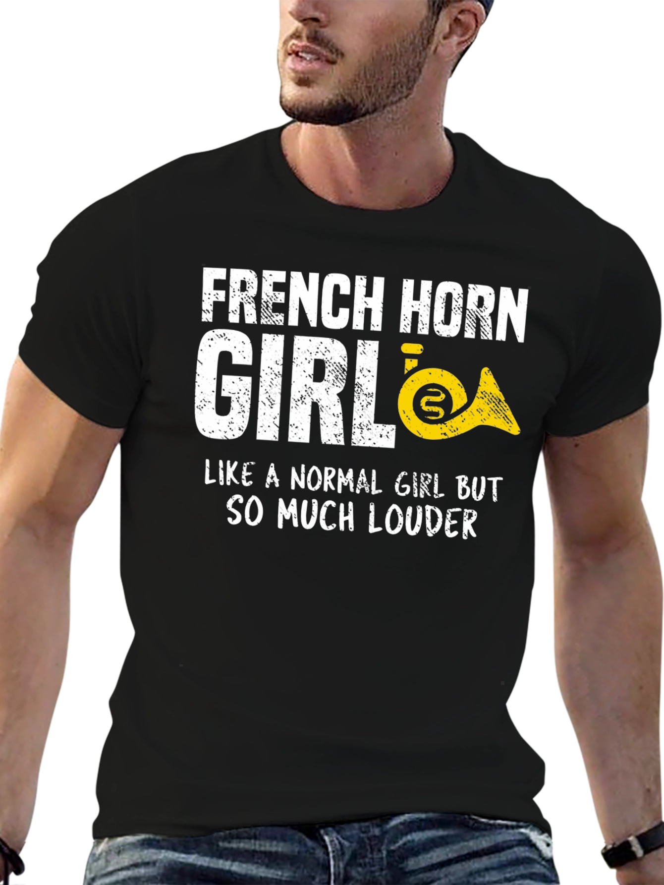 French Horn Girl T-Shirt - Loud & Proud!