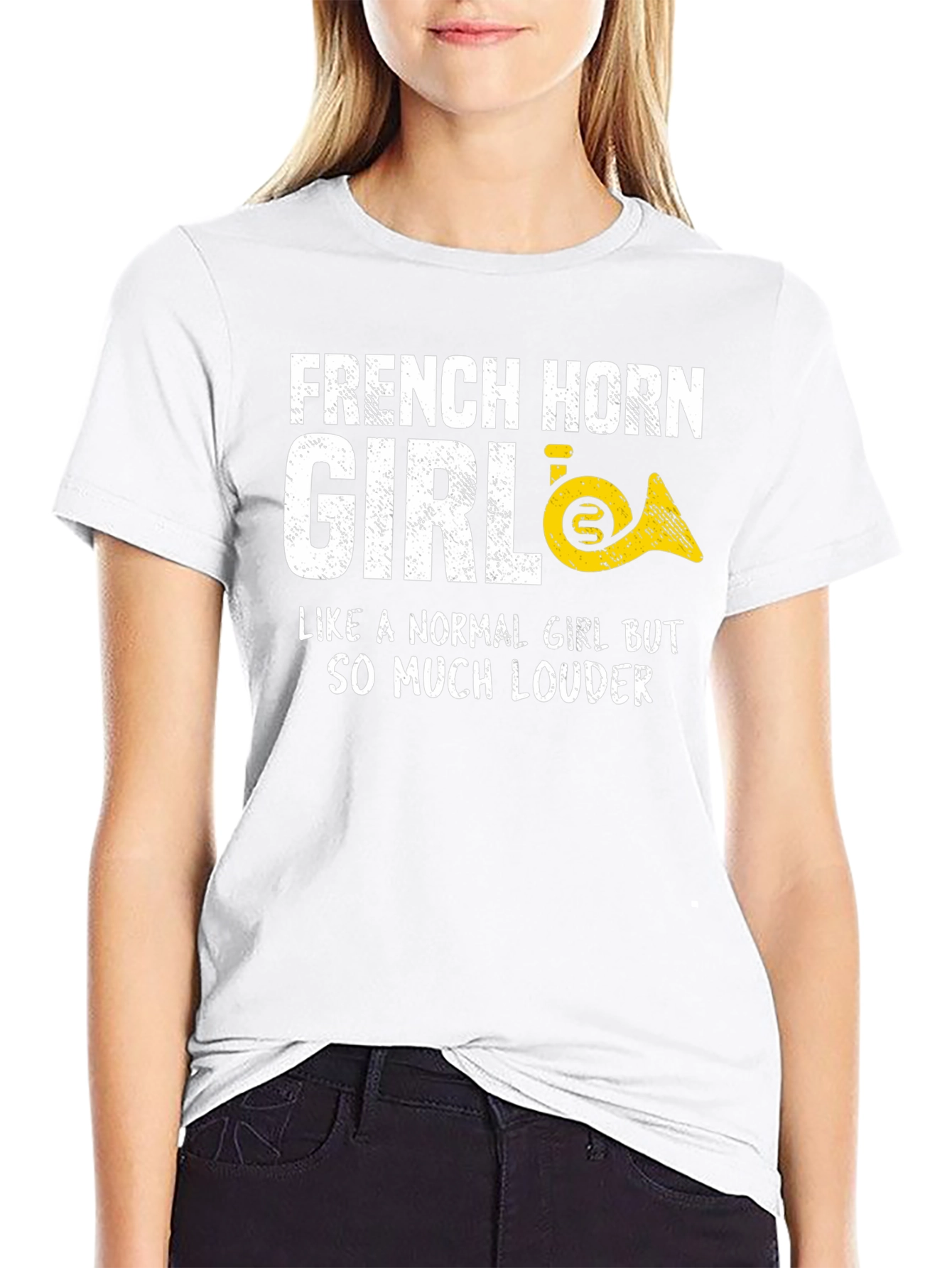 French Horn Girl T-Shirt - Loud & Proud!