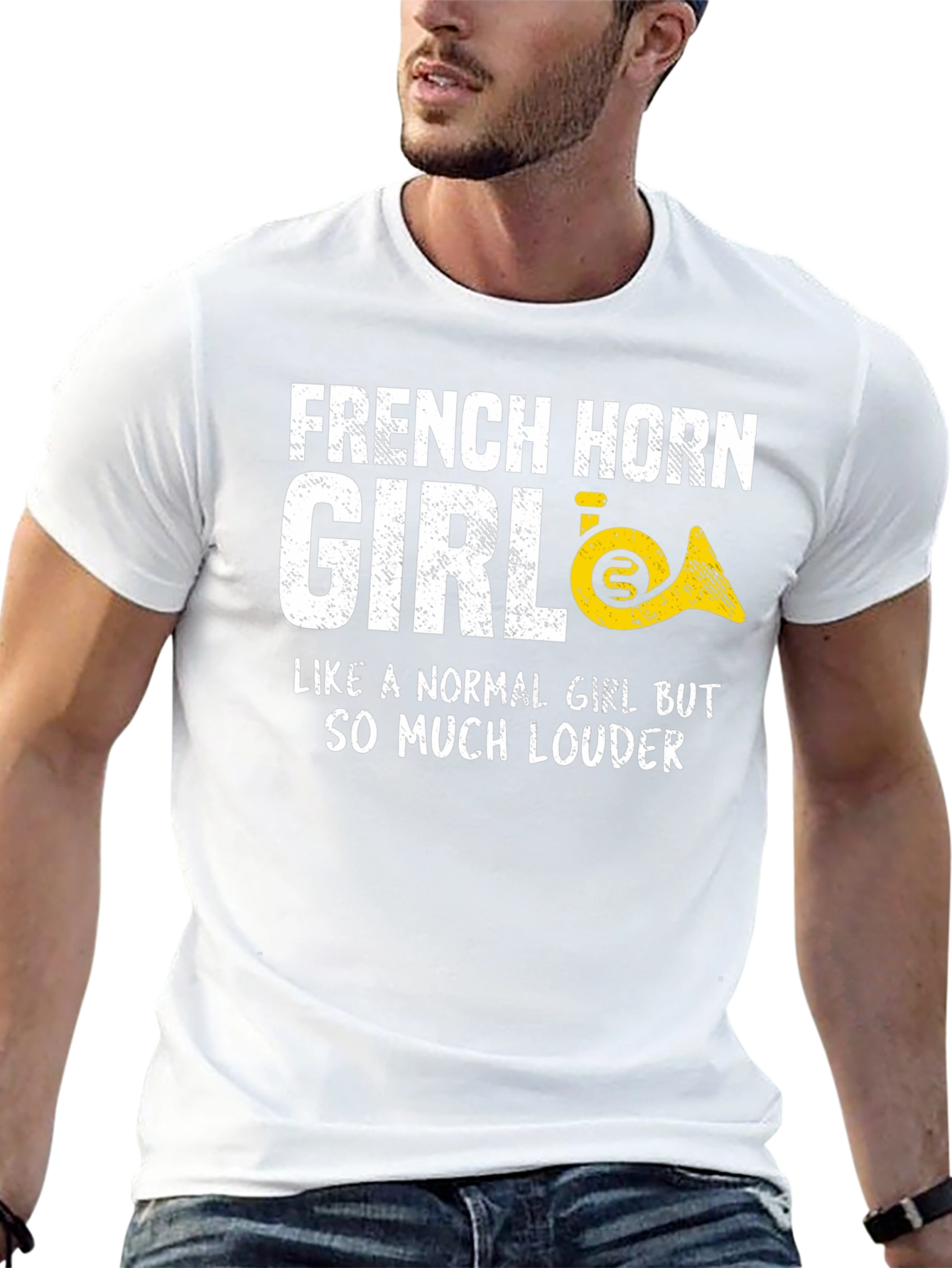 French Horn Girl T-Shirt - Loud & Proud!