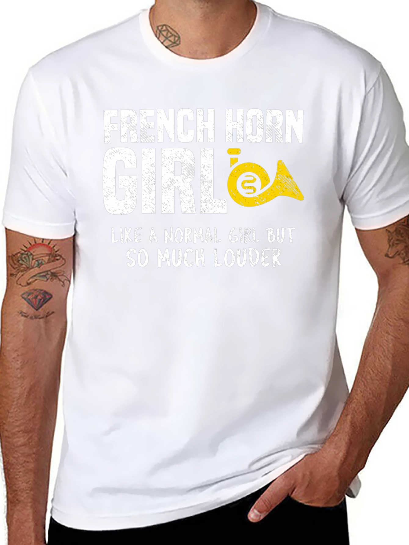French Horn Girl T-Shirt - Loud & Proud!