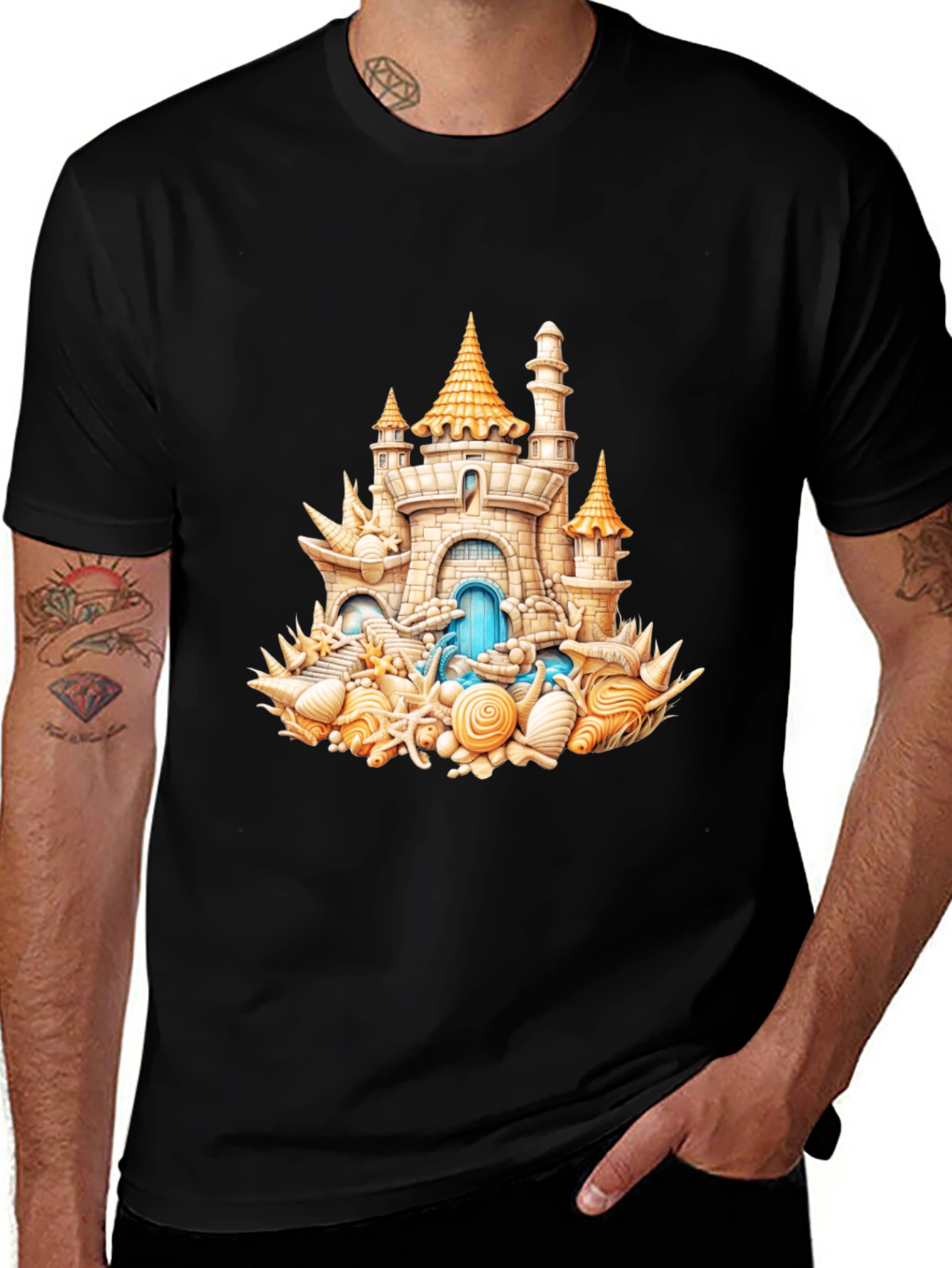 Seashell Castle T-Shirt - Beach Lover Tee