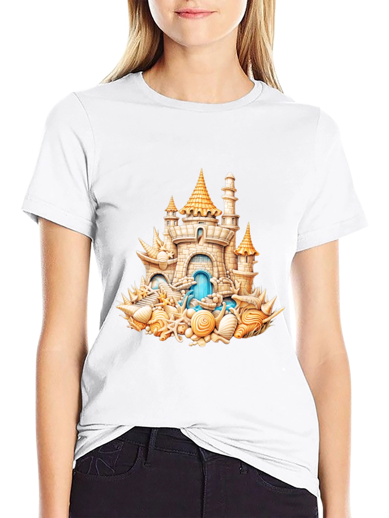 Seashell Castle T-Shirt - Beach Lover Tee