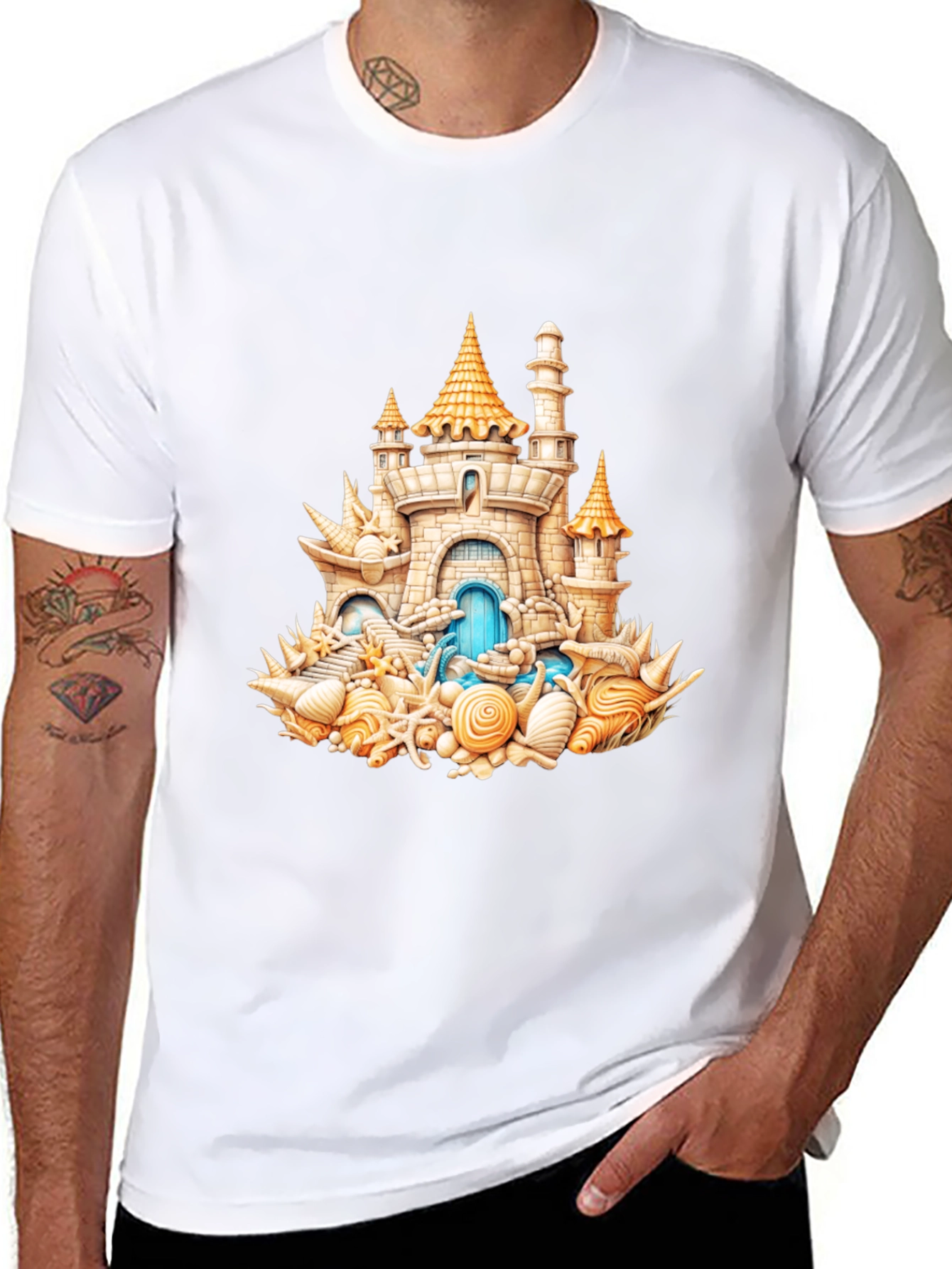 Seashell Castle T-Shirt - Beach Lover Tee