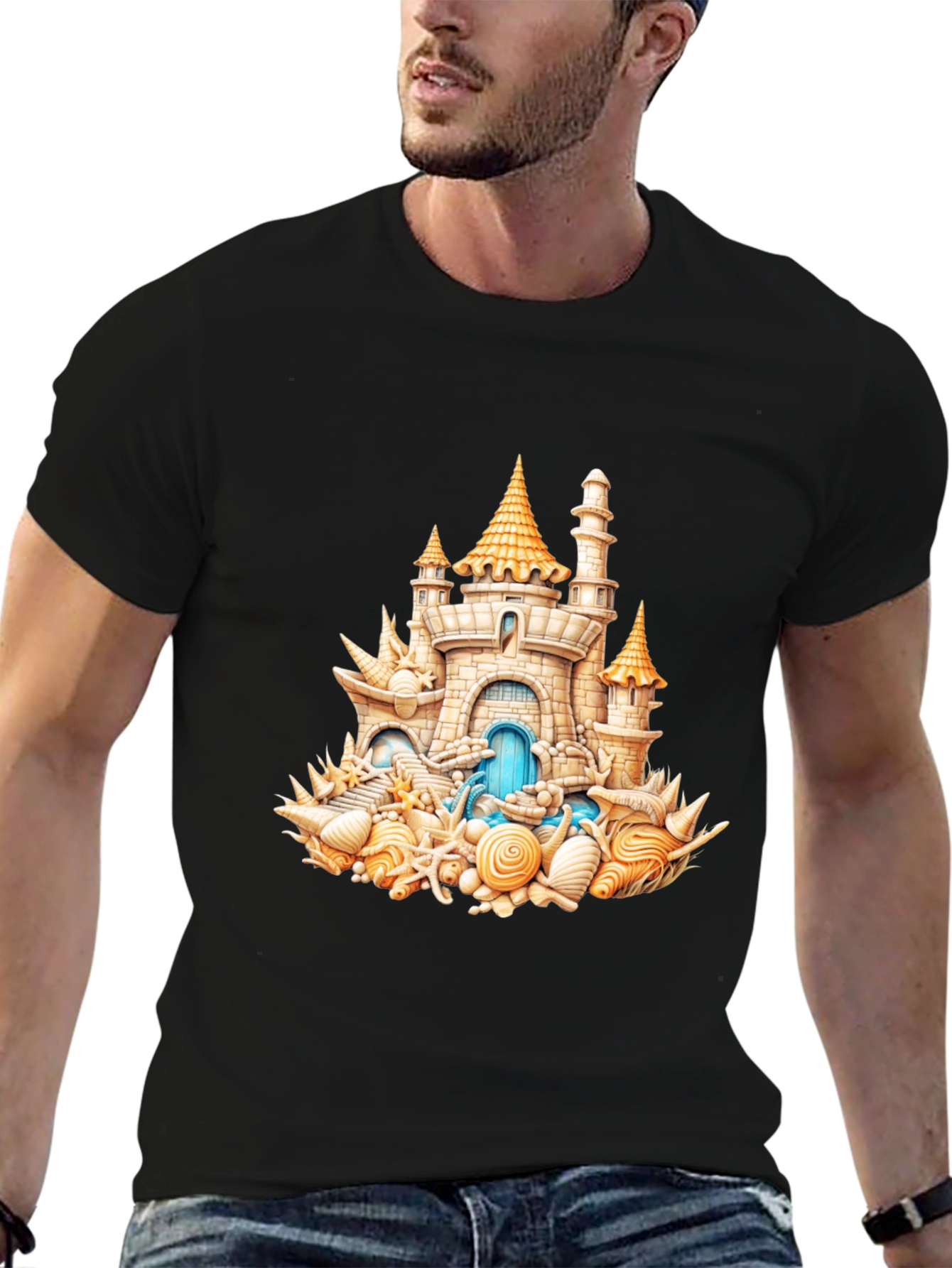Seashell Castle T-Shirt - Beach Lover Tee