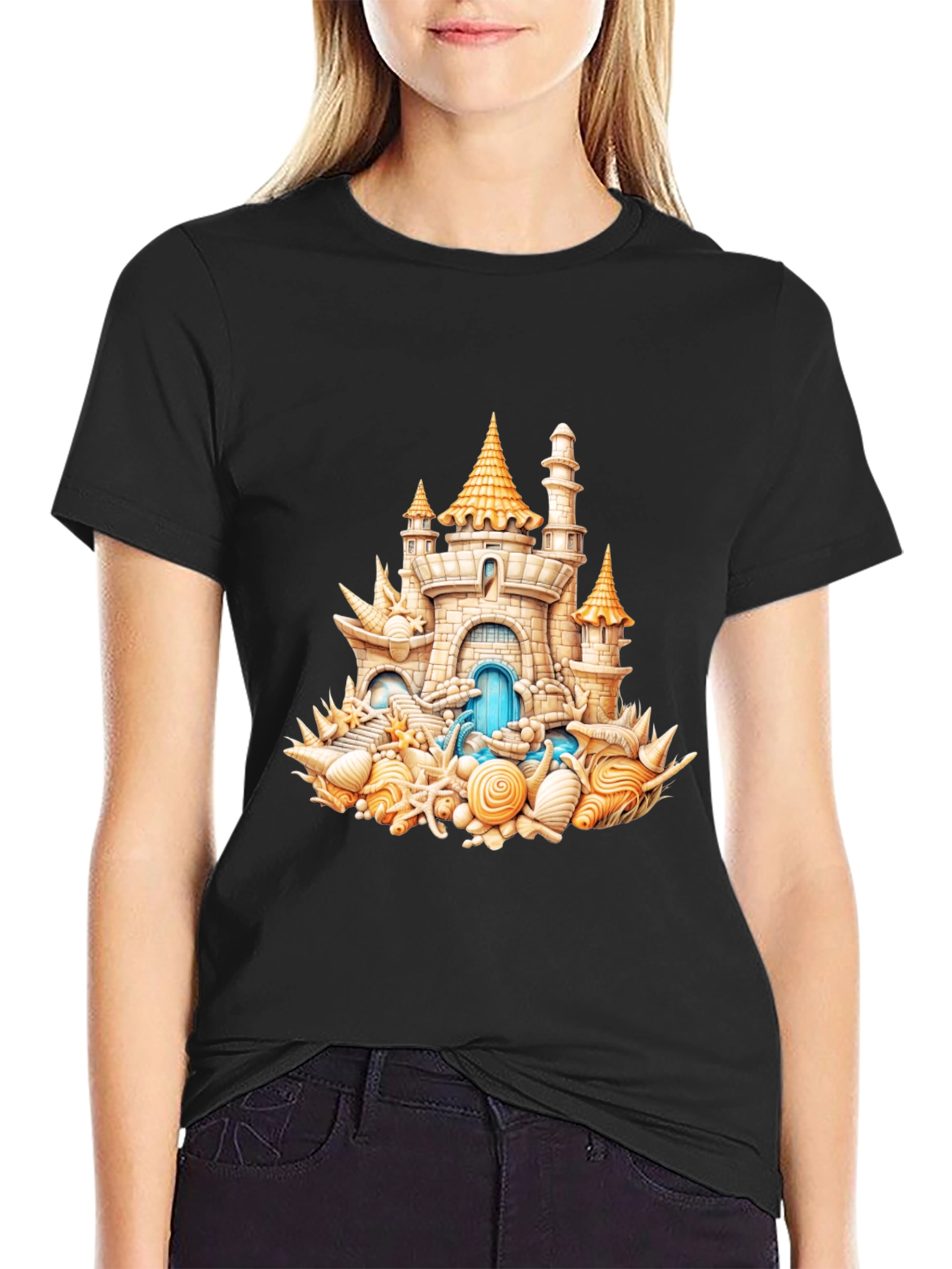Seashell Castle T-Shirt - Beach Lover Tee