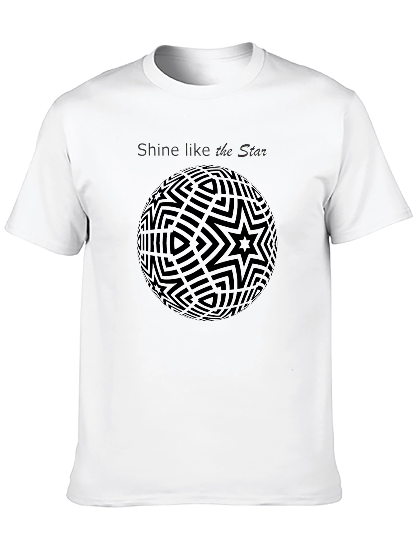 Shine Like The Star Black Graphic Tee