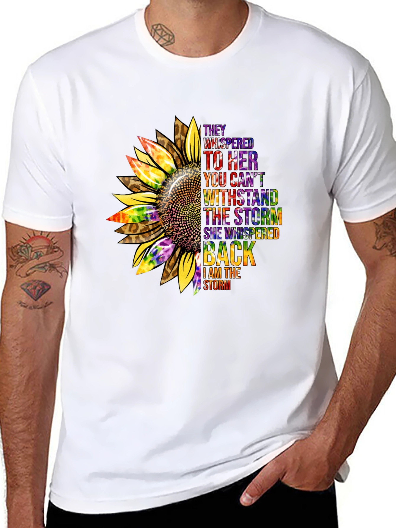 Sunflower Inspirational T-Shirt -  They Whispered