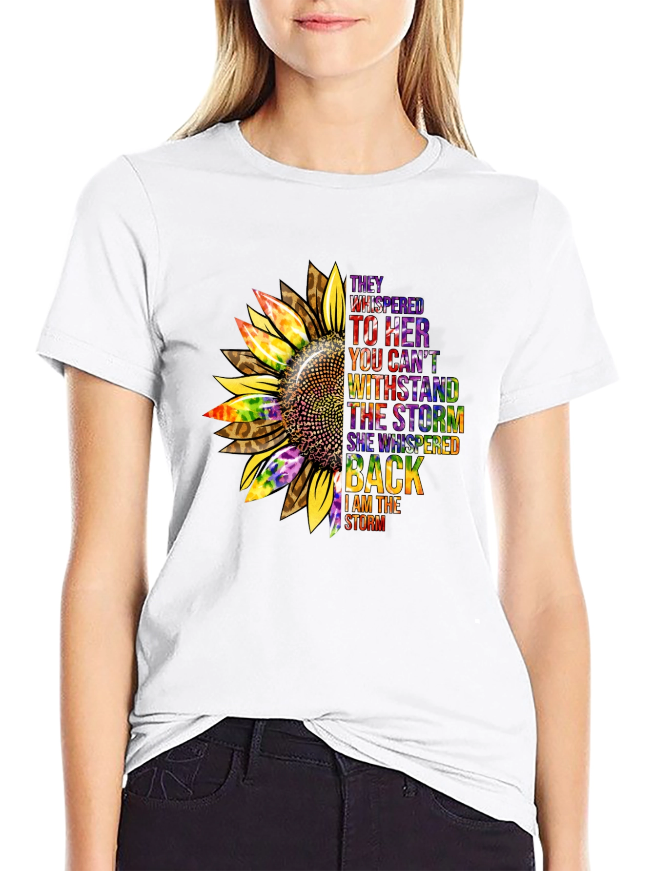 Sunflower Inspirational T-Shirt -  They Whispered