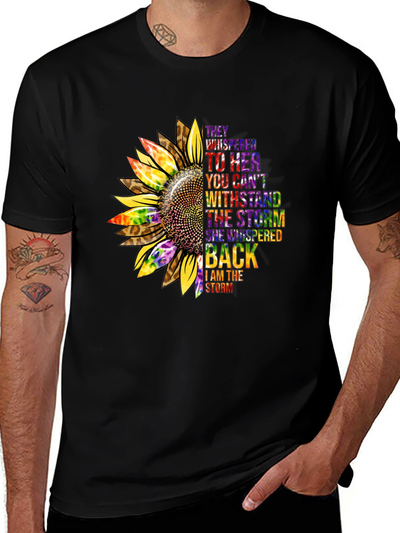 Sunflower Inspirational T-Shirt -  They Whispered