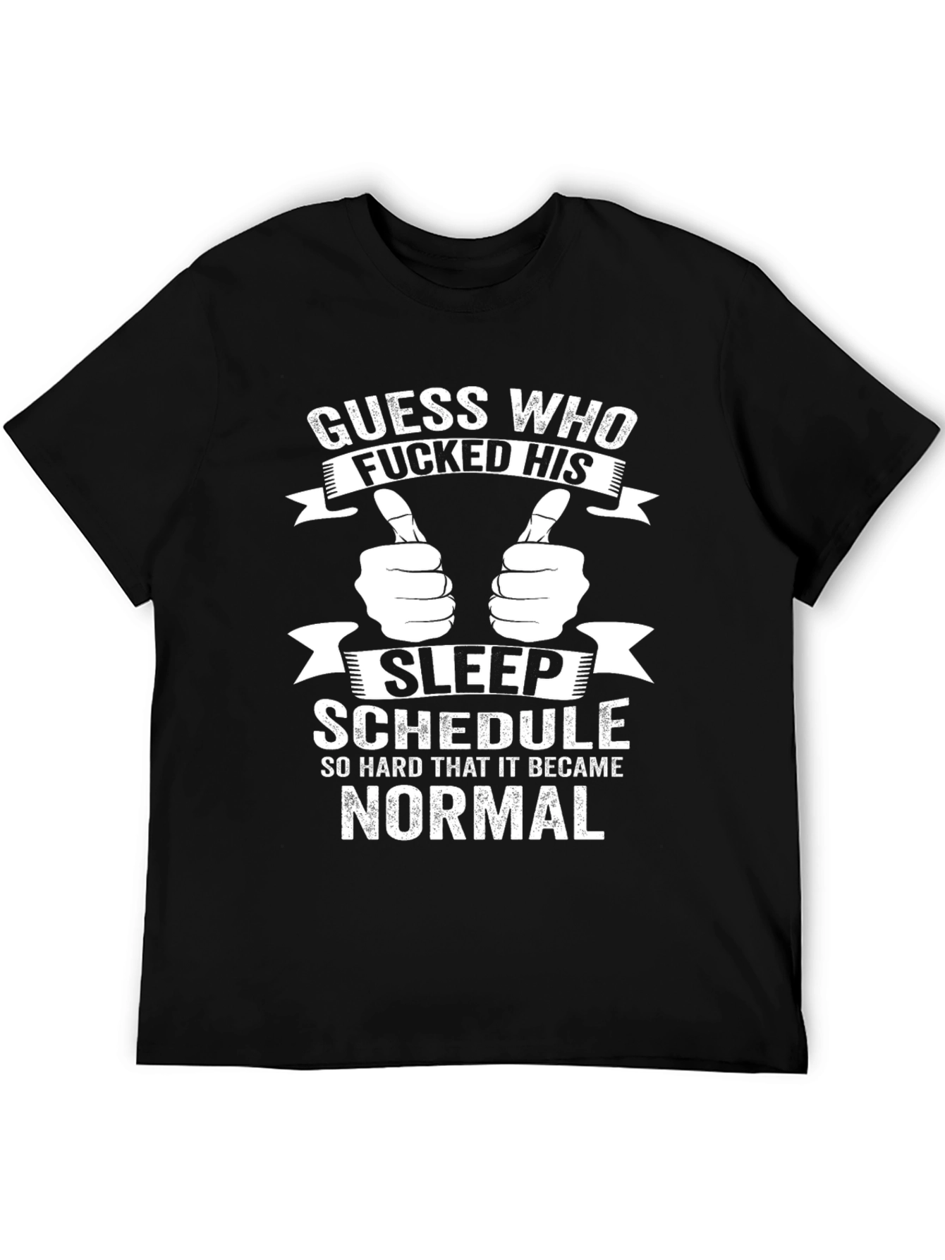 Funny Sleep Schedule Graphic Tee - Black