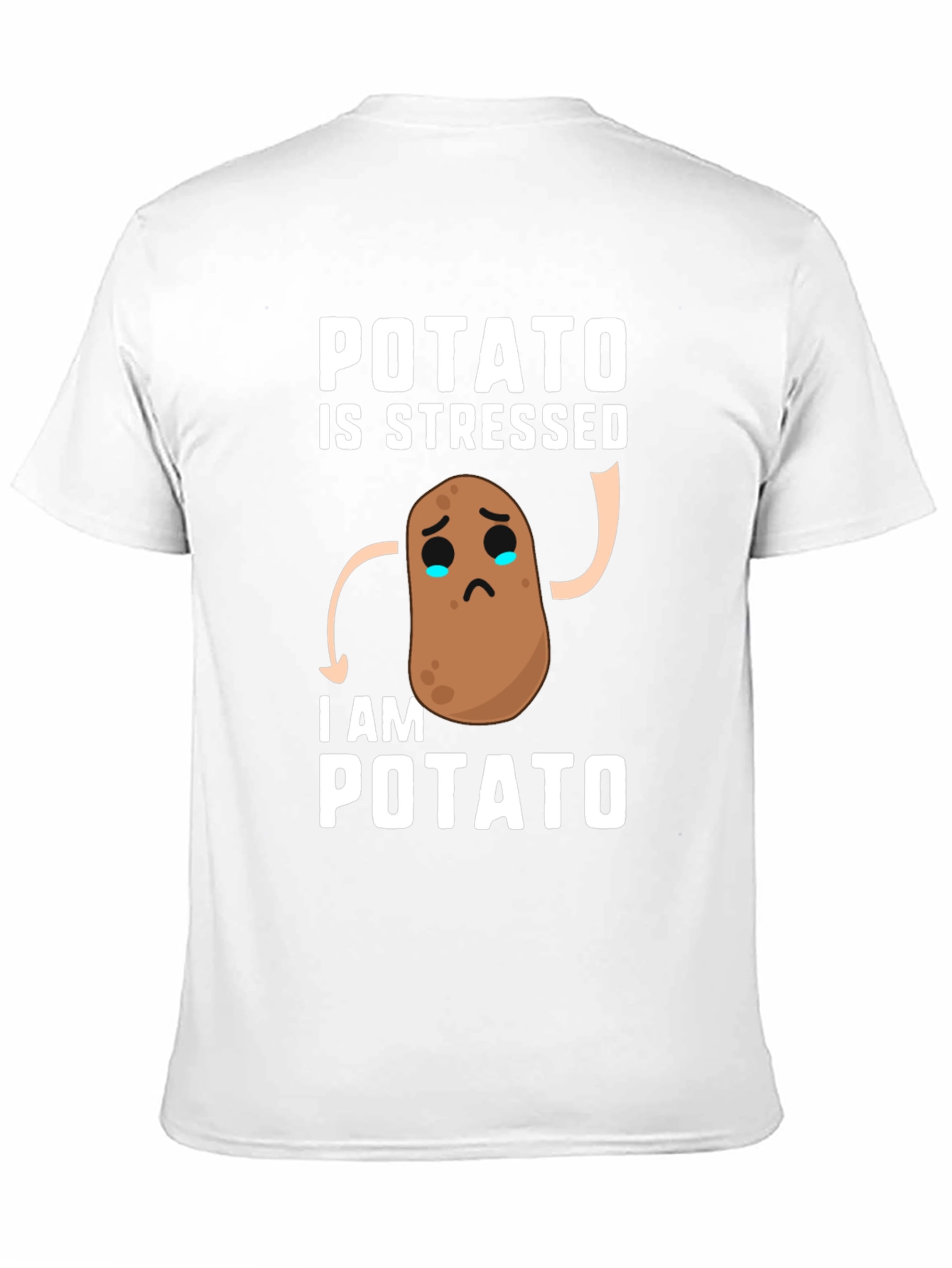 Stressed Potato Graphic Tee - Funny Casual T-Shirt