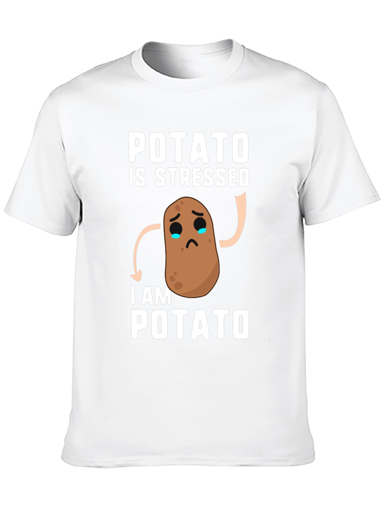 Stressed Potato Graphic Tee - Funny Casual T-Shirt