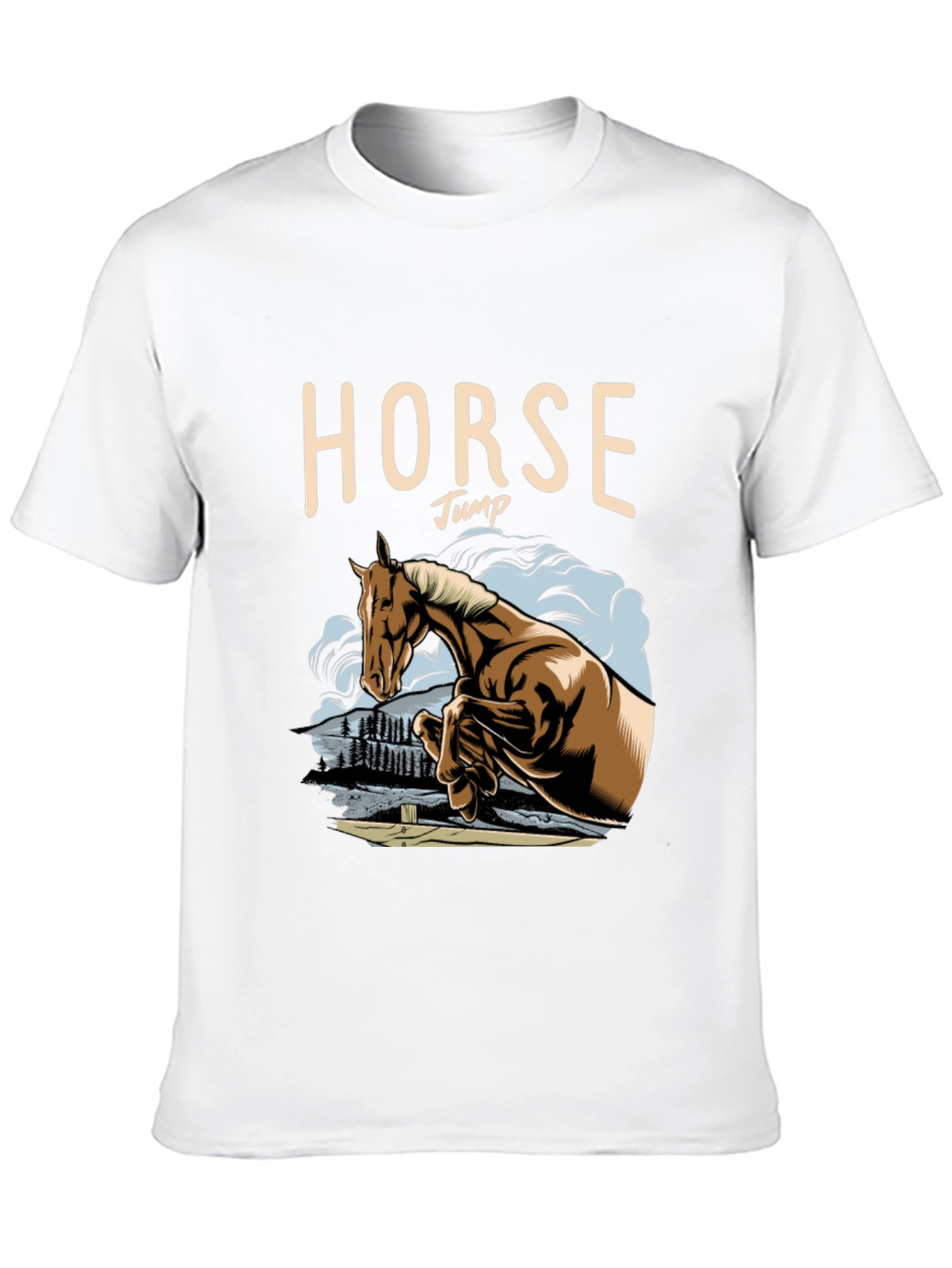 Horse Jump Graphic Tee - Equestrian Style