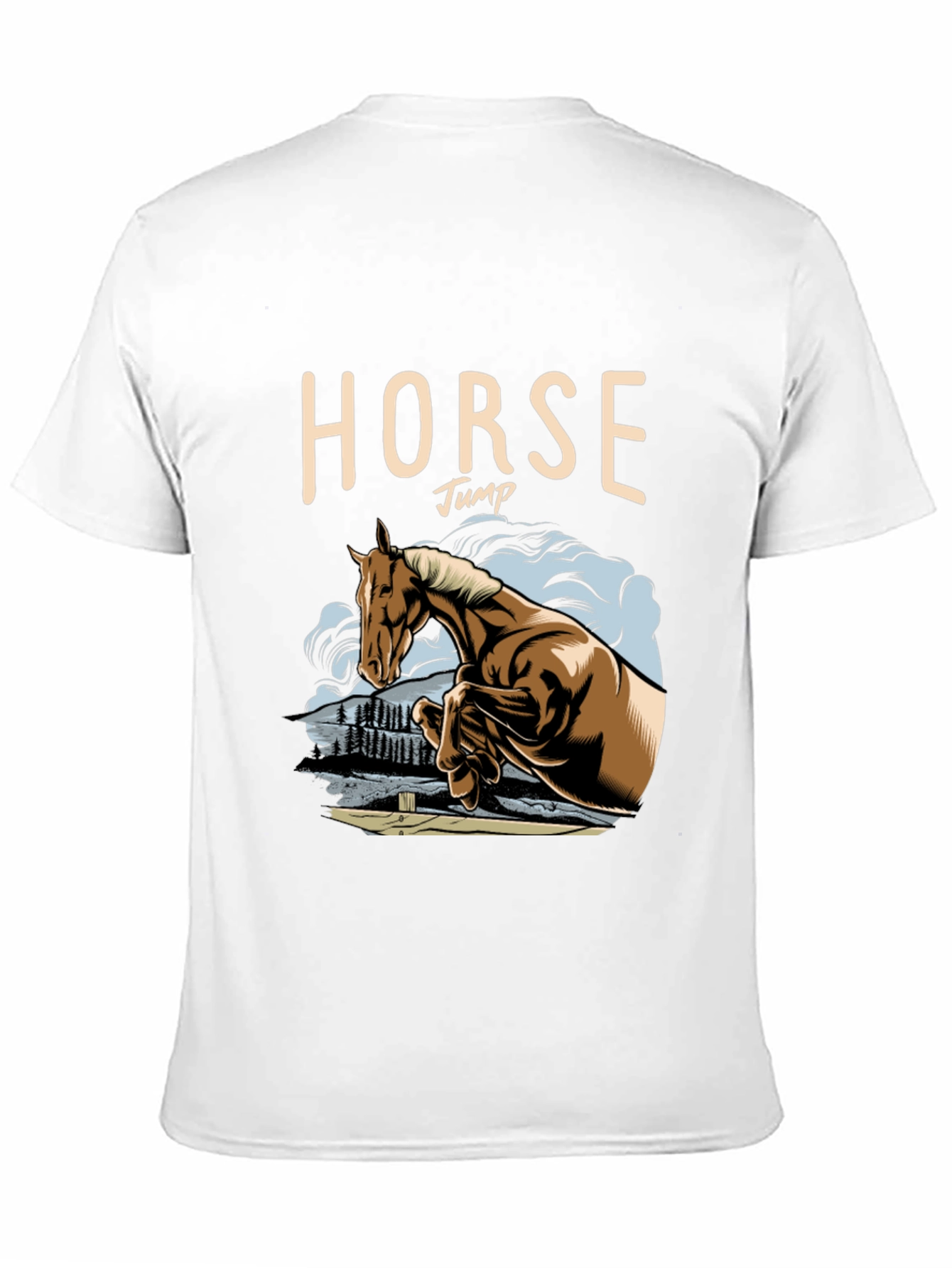 Horse Jump Graphic Tee - Equestrian Style