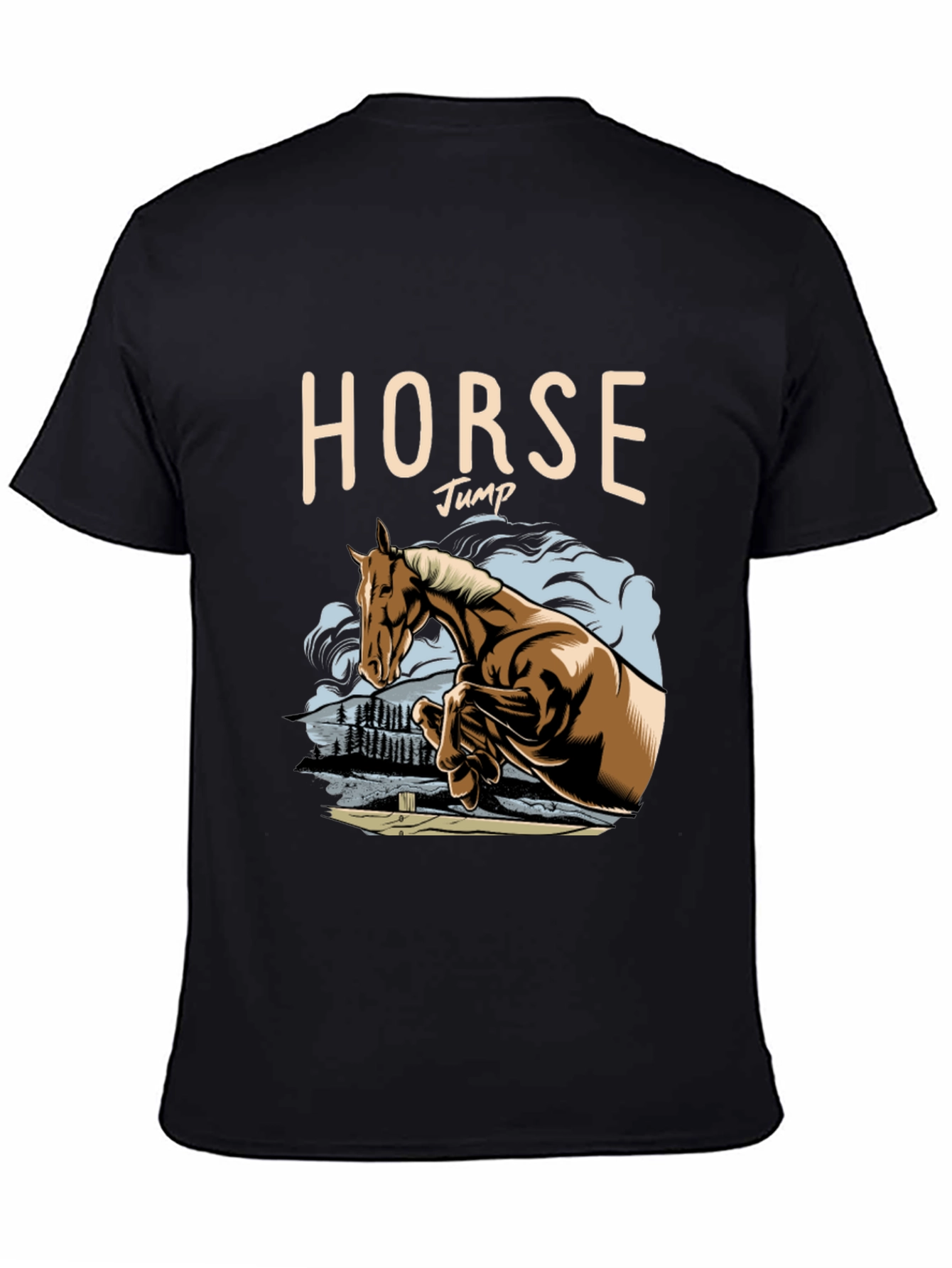Horse Jump Graphic Tee - Equestrian Style