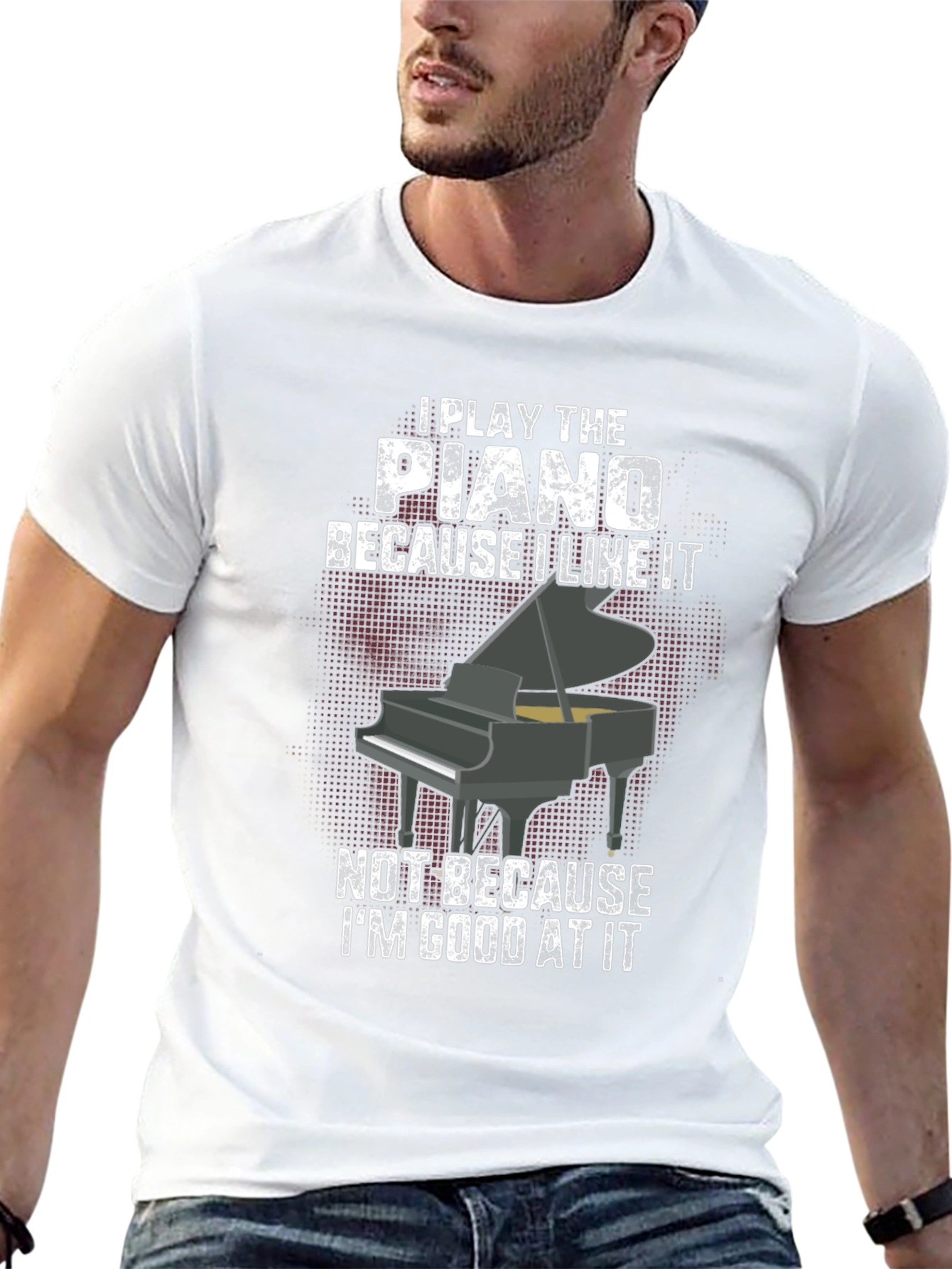 Piano Player Black Graphic Tee