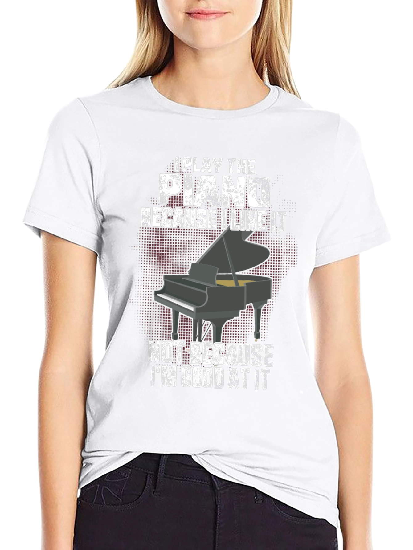 Piano Player Black Graphic Tee
