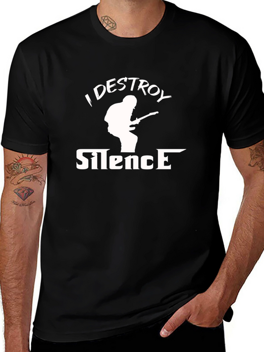 I Destroy Silence Black Graphic Tee