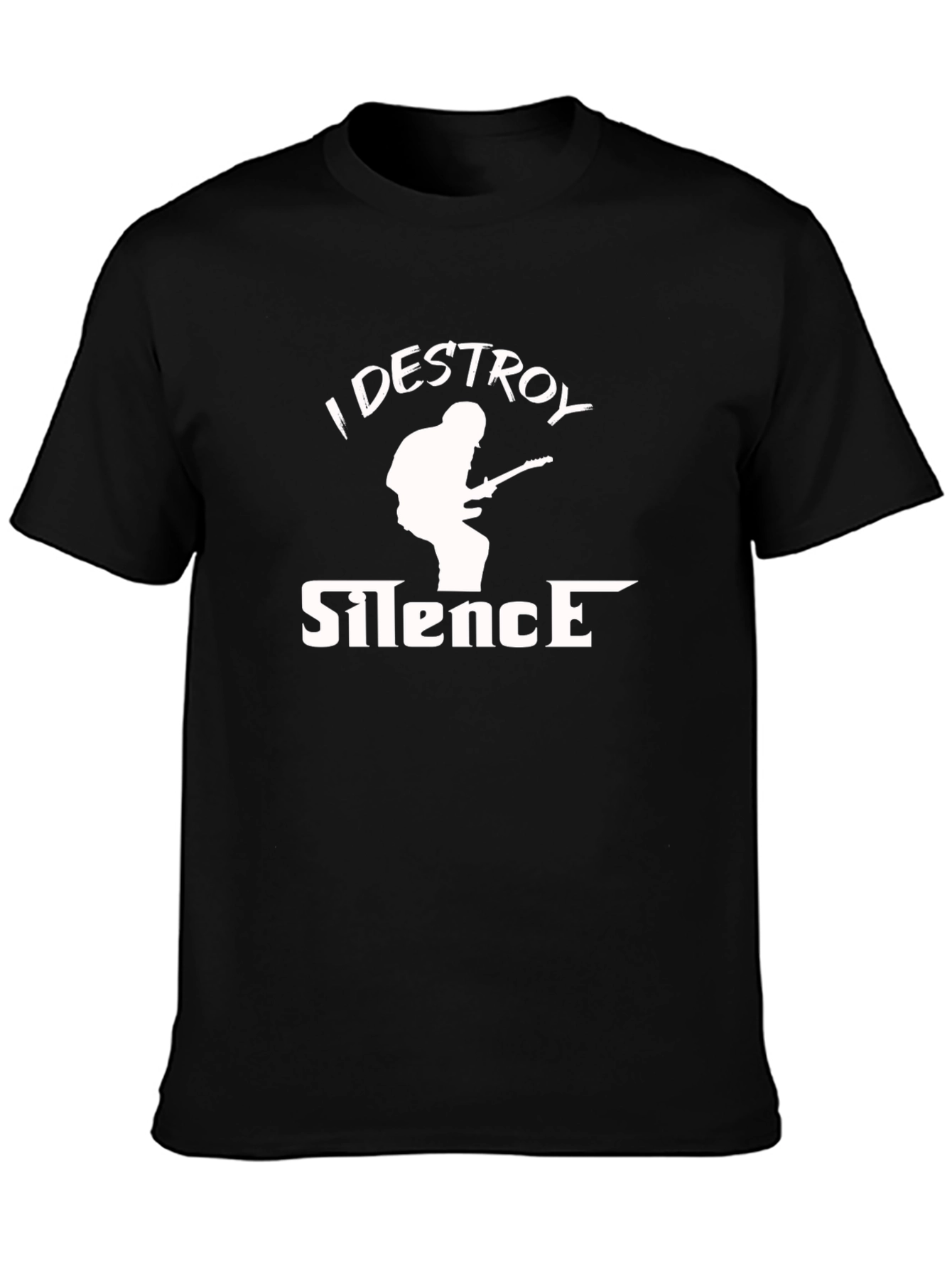 I Destroy Silence Black Graphic Tee