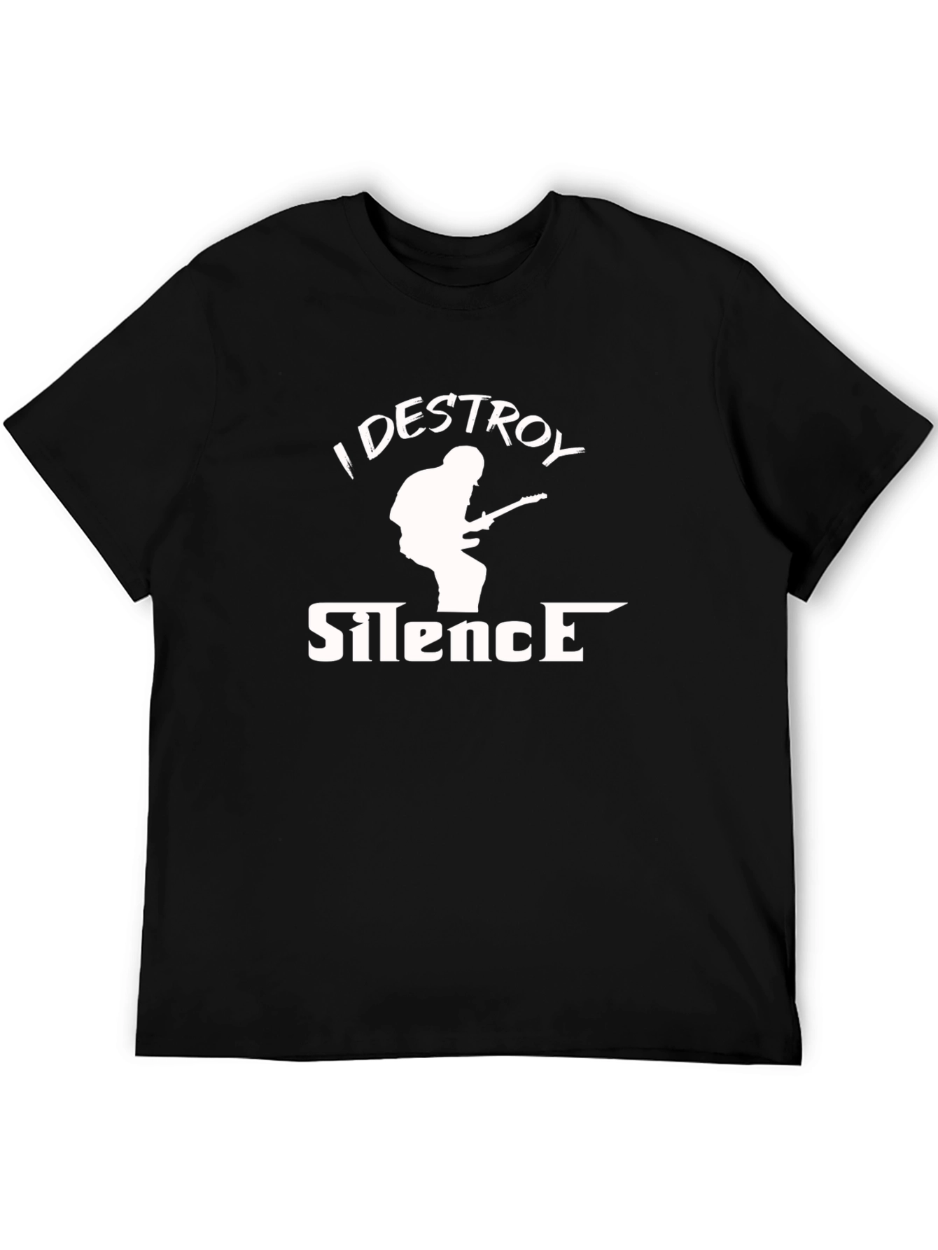I Destroy Silence Black Graphic Tee