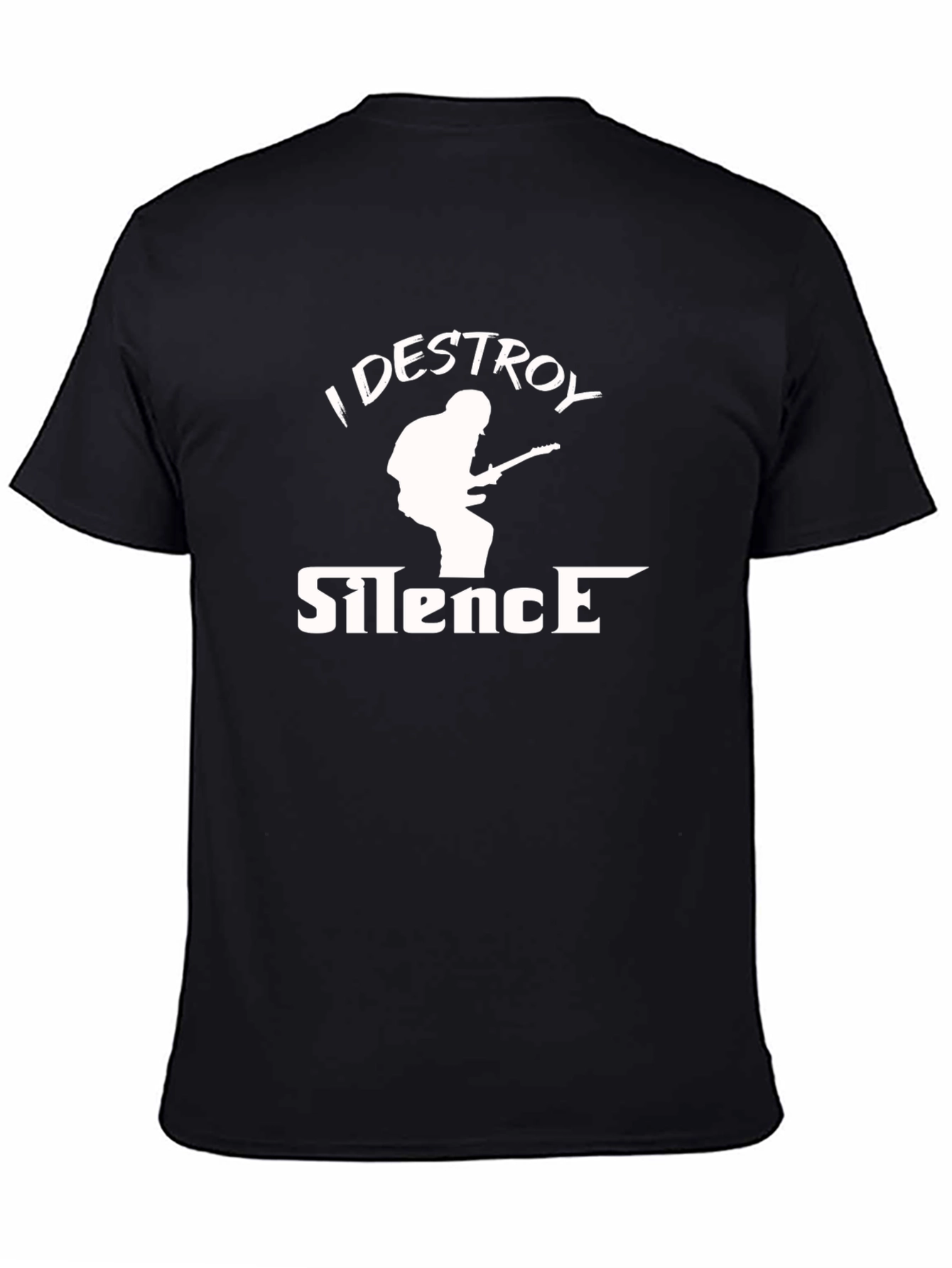 I Destroy Silence Black Graphic Tee