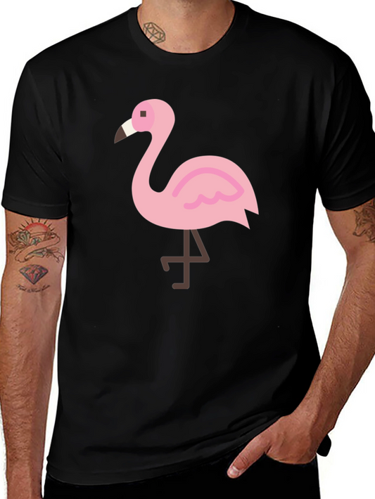Black Flamingo Graphic Tee - Casual Comfort