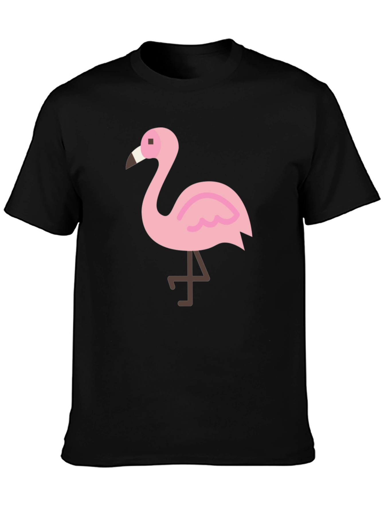 Black Flamingo Graphic Tee - Casual Comfort