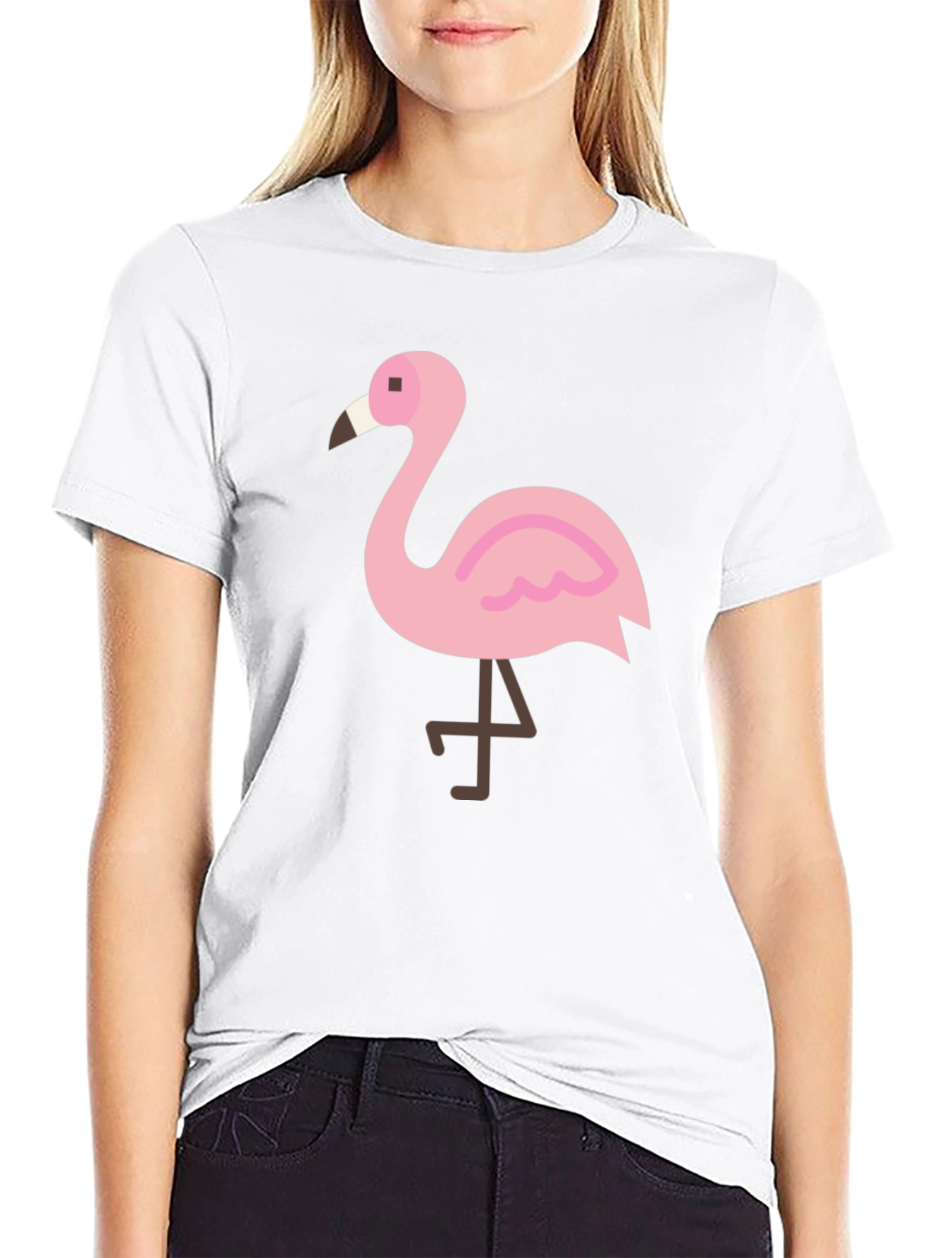 Black Flamingo Graphic Tee - Casual Comfort